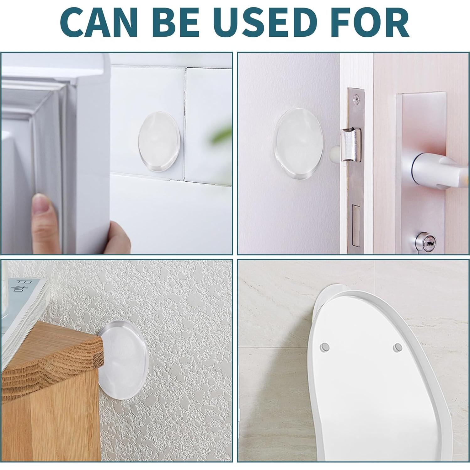 Topes de puerta Bflaae 12 piezas goma transparente 5.08cm