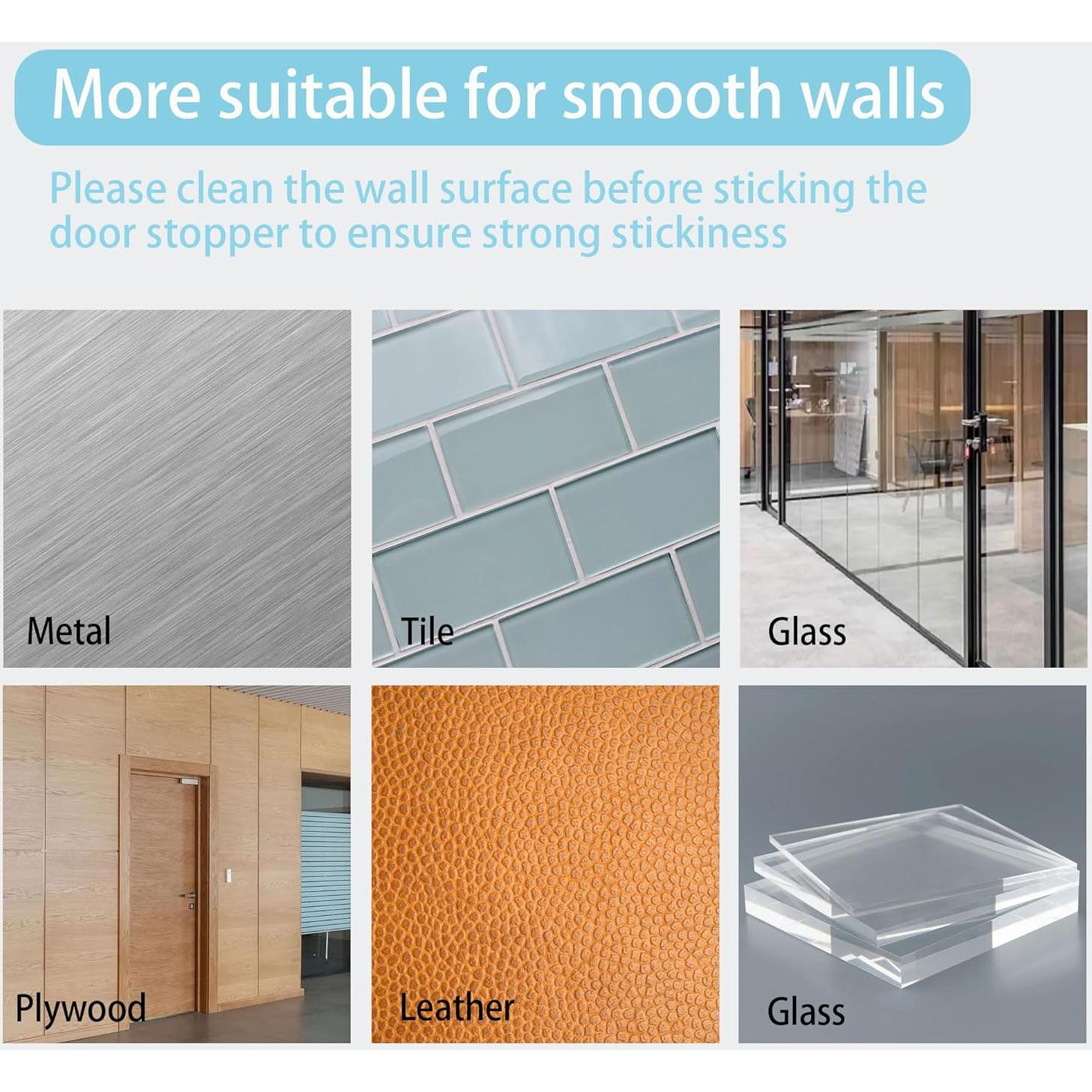 Topes de puerta Bflaae 12 piezas goma transparente 5.08cm