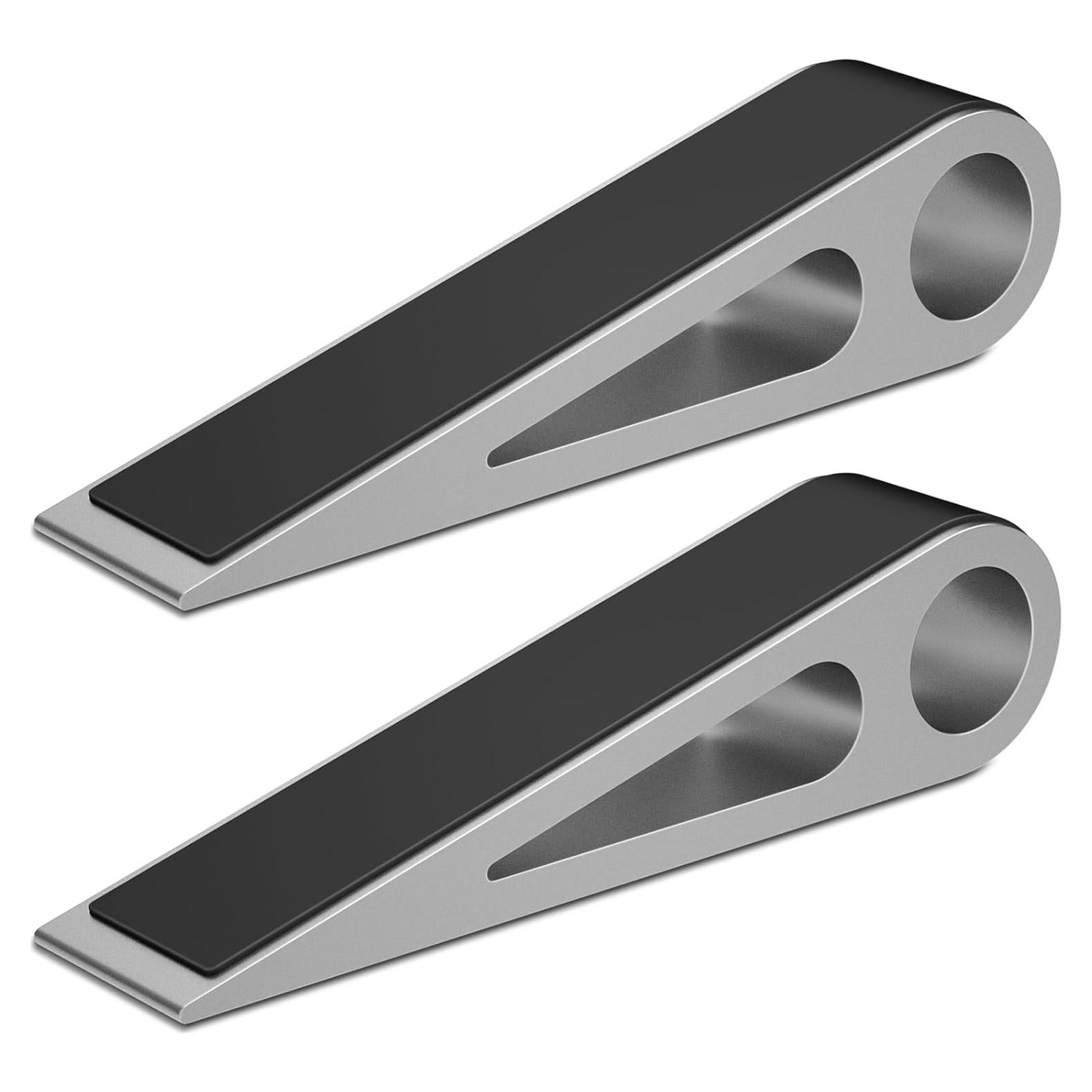 Tope de Puerta Urgeeo 2 Pcs Aluminio Antideslizante Plata