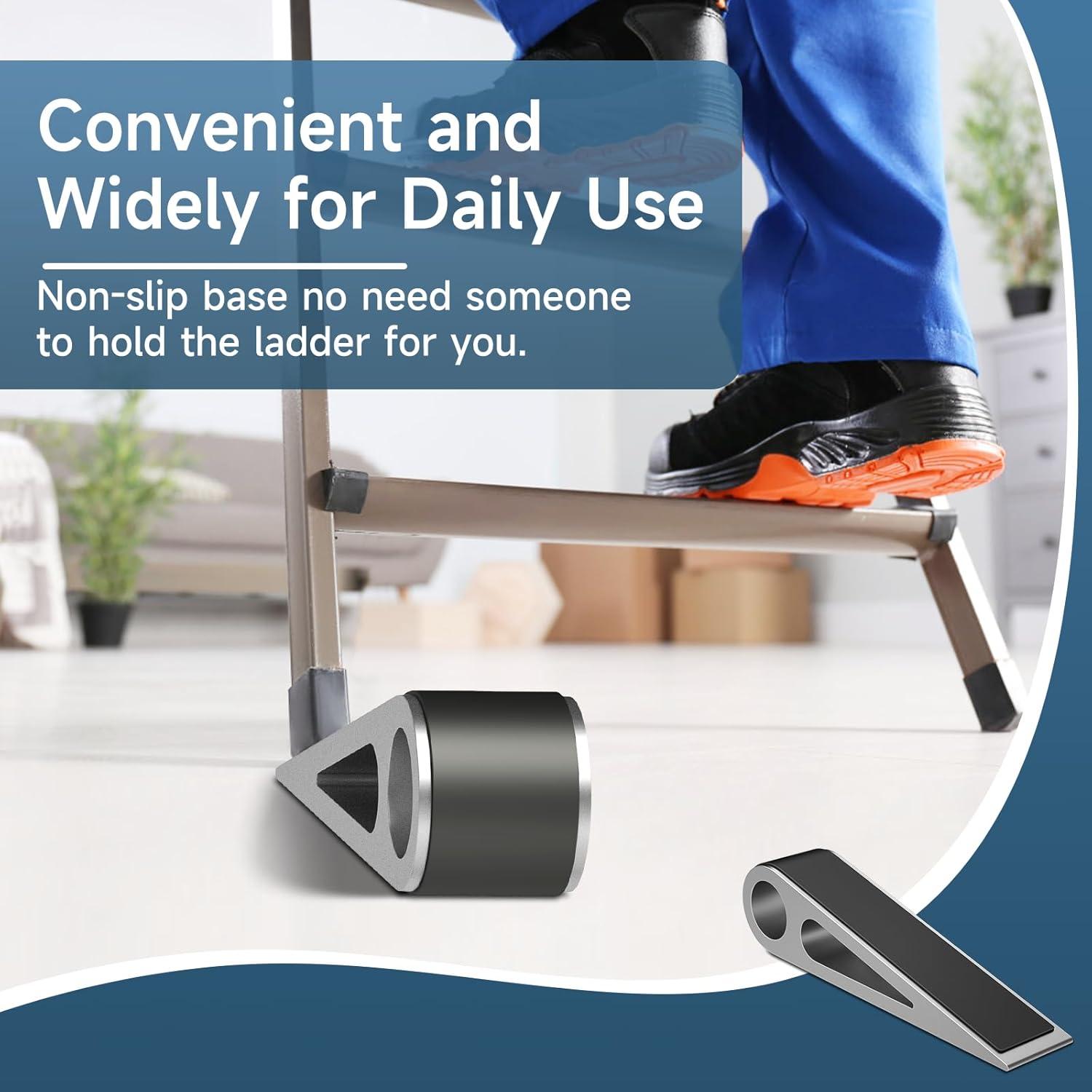 Tope de Puerta Urgeeo 2 Pcs Aluminio Antideslizante Plata