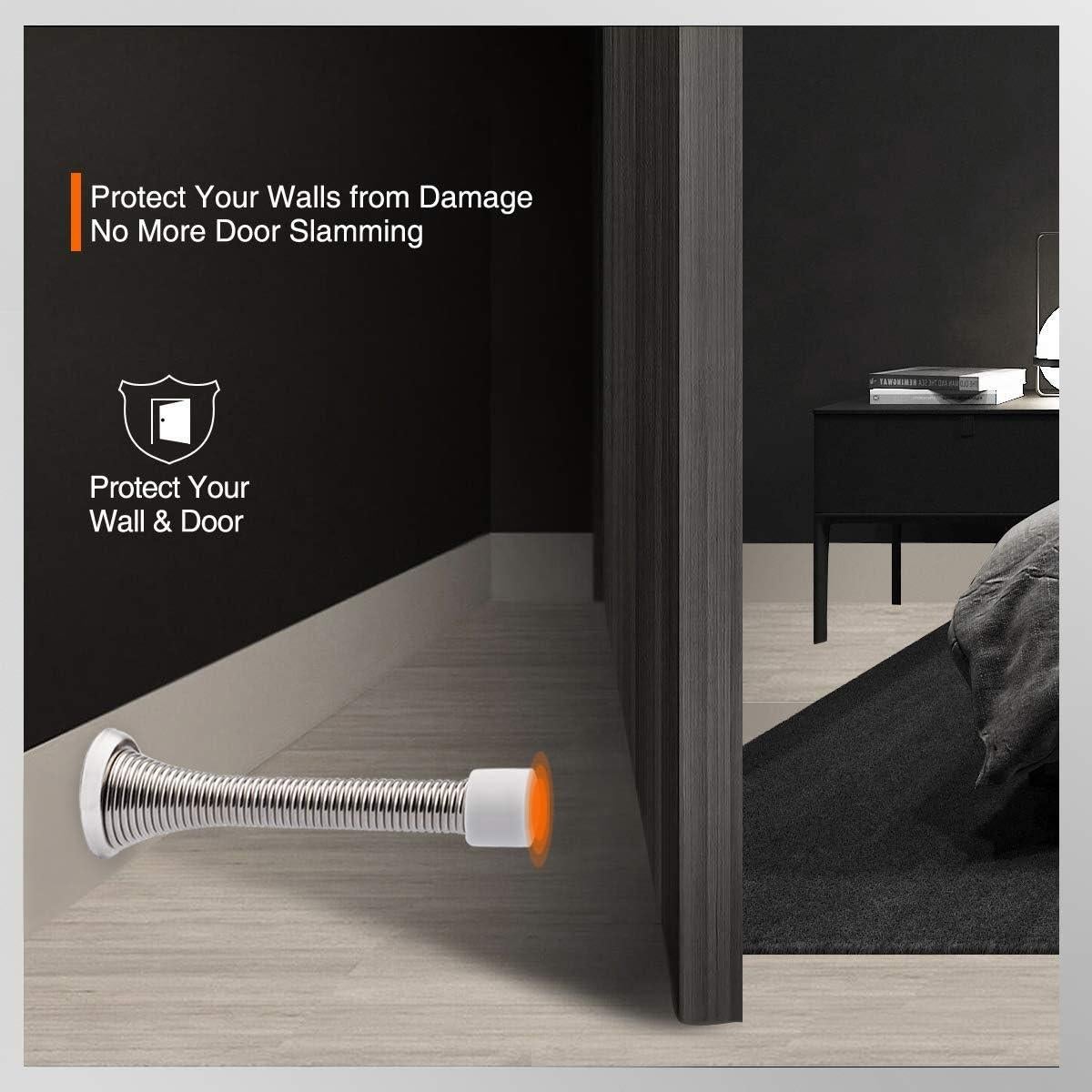 Tope de Puerta de Primavera KOVOSCH Niquel Satinado 2 Piezas