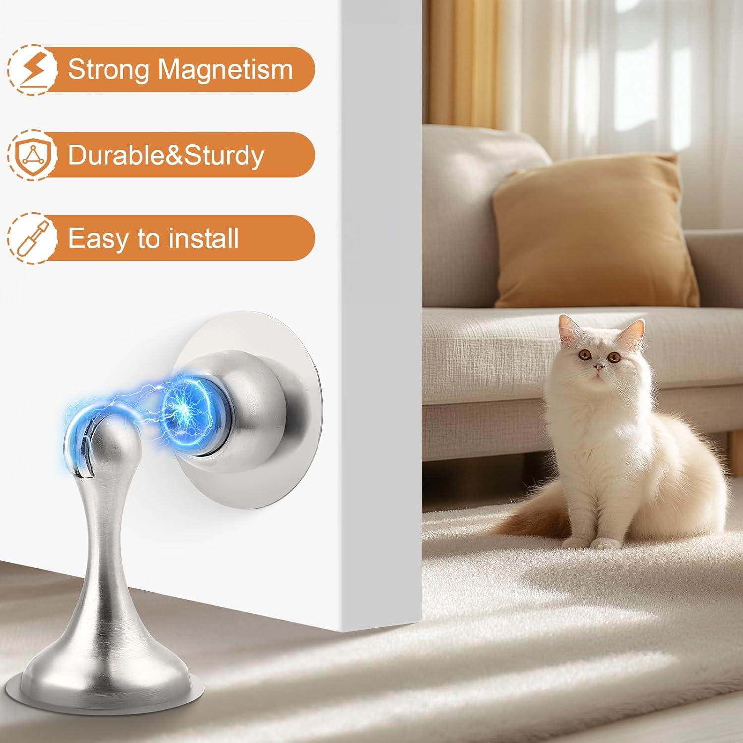 Tope de Puerta Imán Probrico Acero Inoxidable 2 Piezas