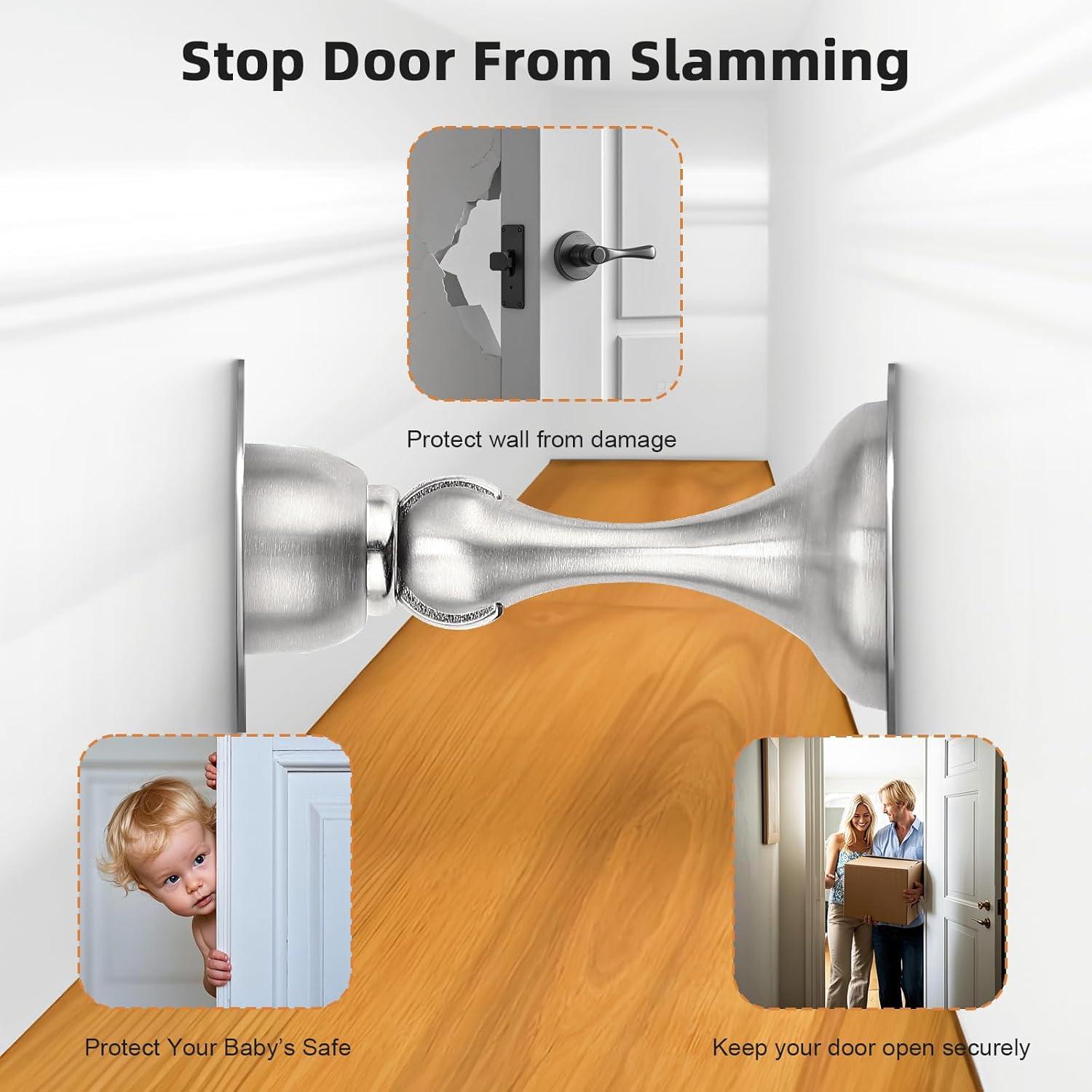 Tope de Puerta Imán Probrico Acero Inoxidable 2 Piezas