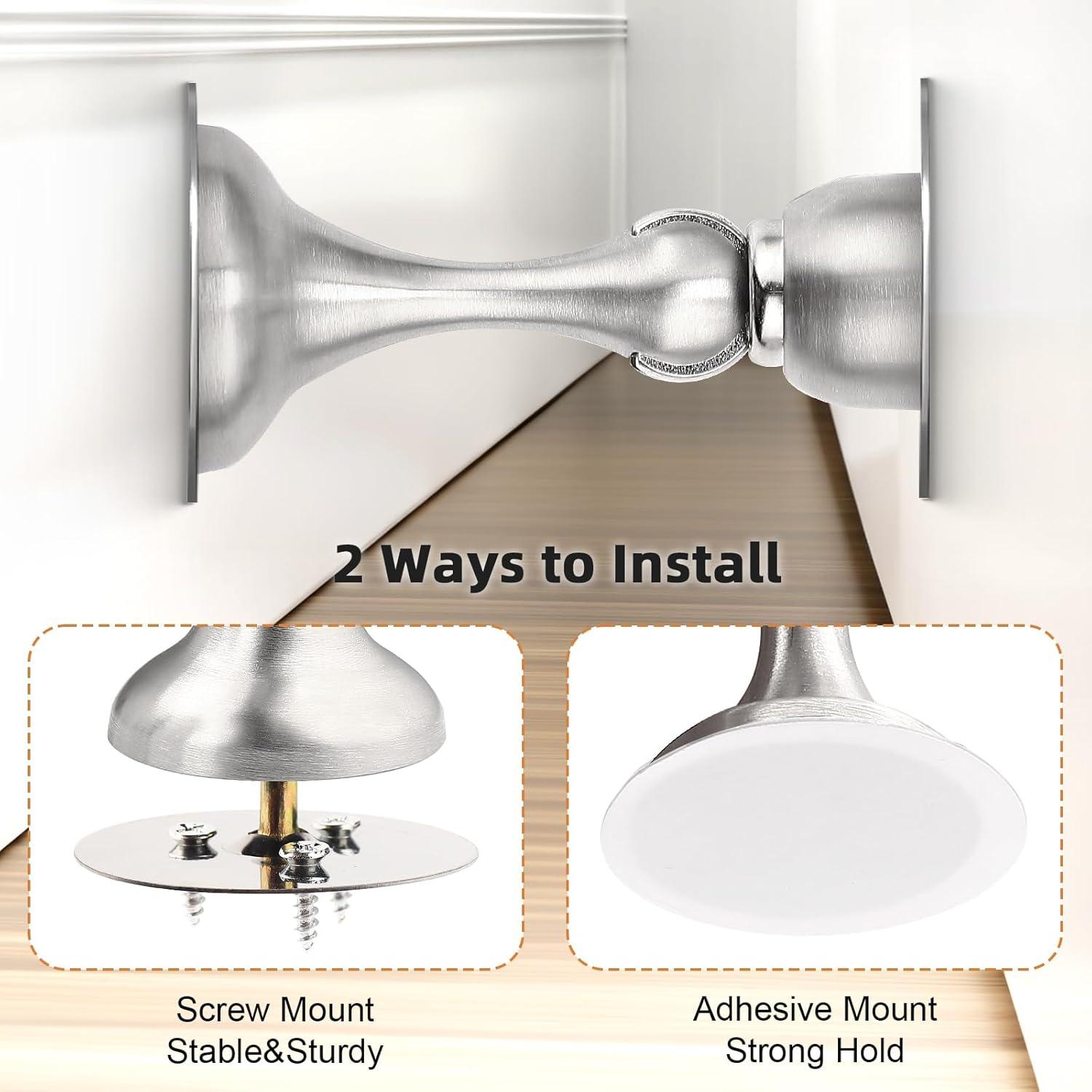 Tope de Puerta Imán Probrico Acero Inoxidable 2 Piezas