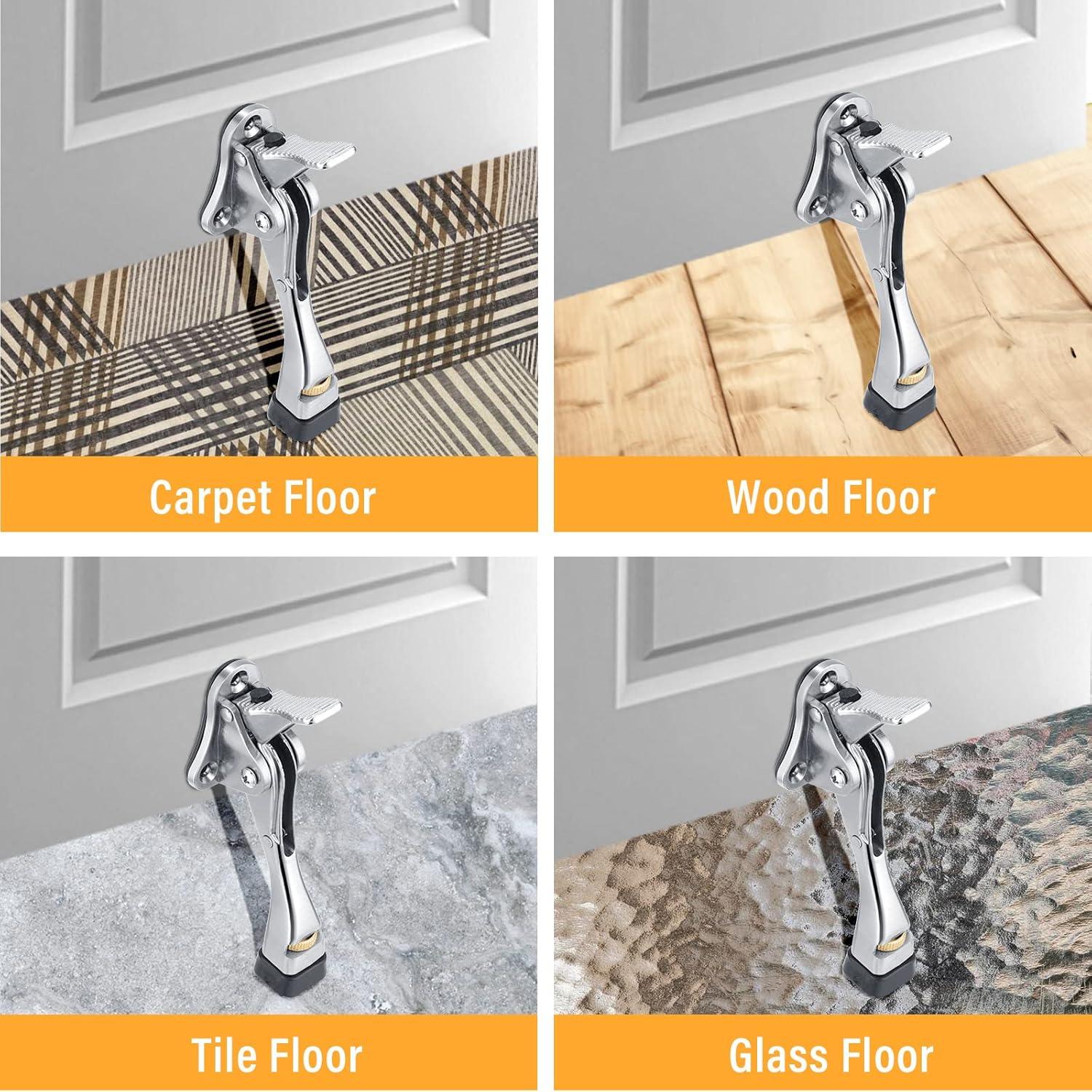 Tope de Puerta Kenning 12 Pcs Metal 20 cm con Punta de Goma