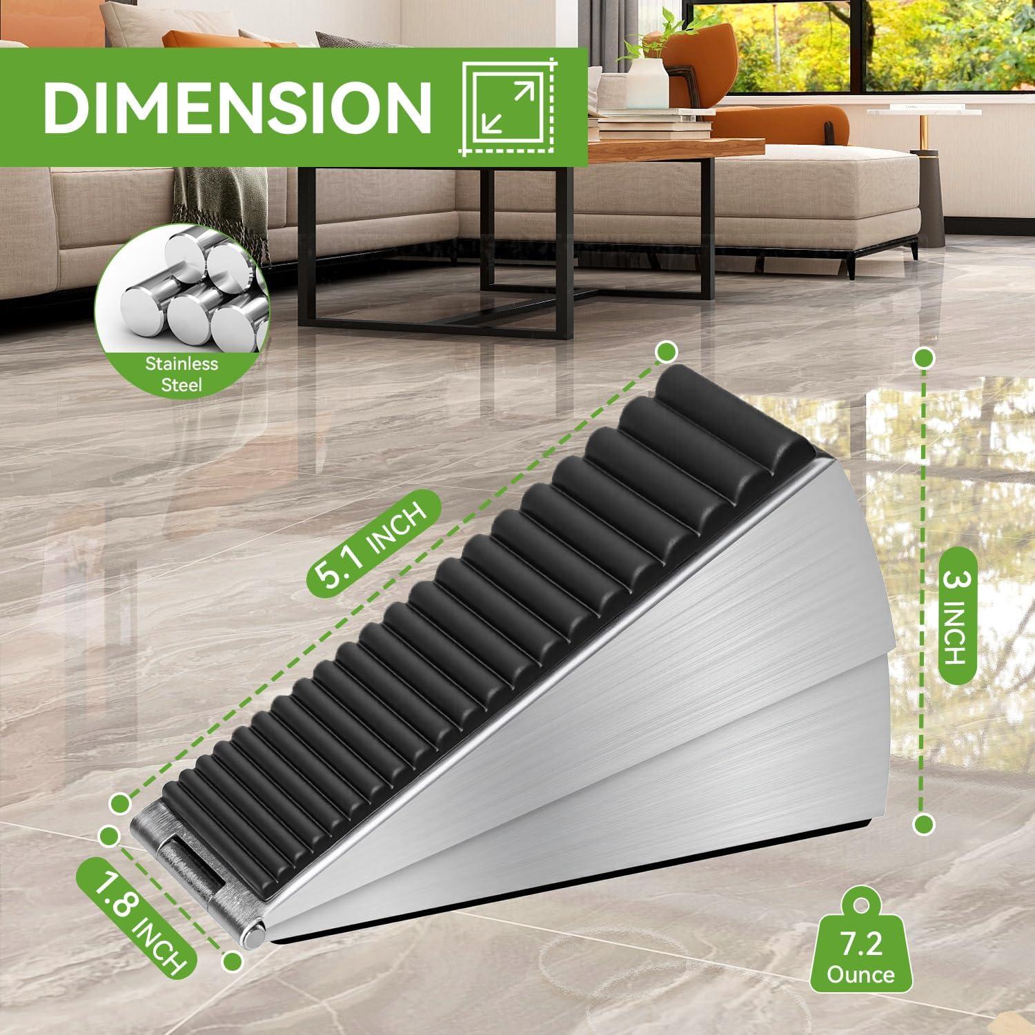 Tope de puerta ajustable Boonbery de acero inoxidable 7.6 cm