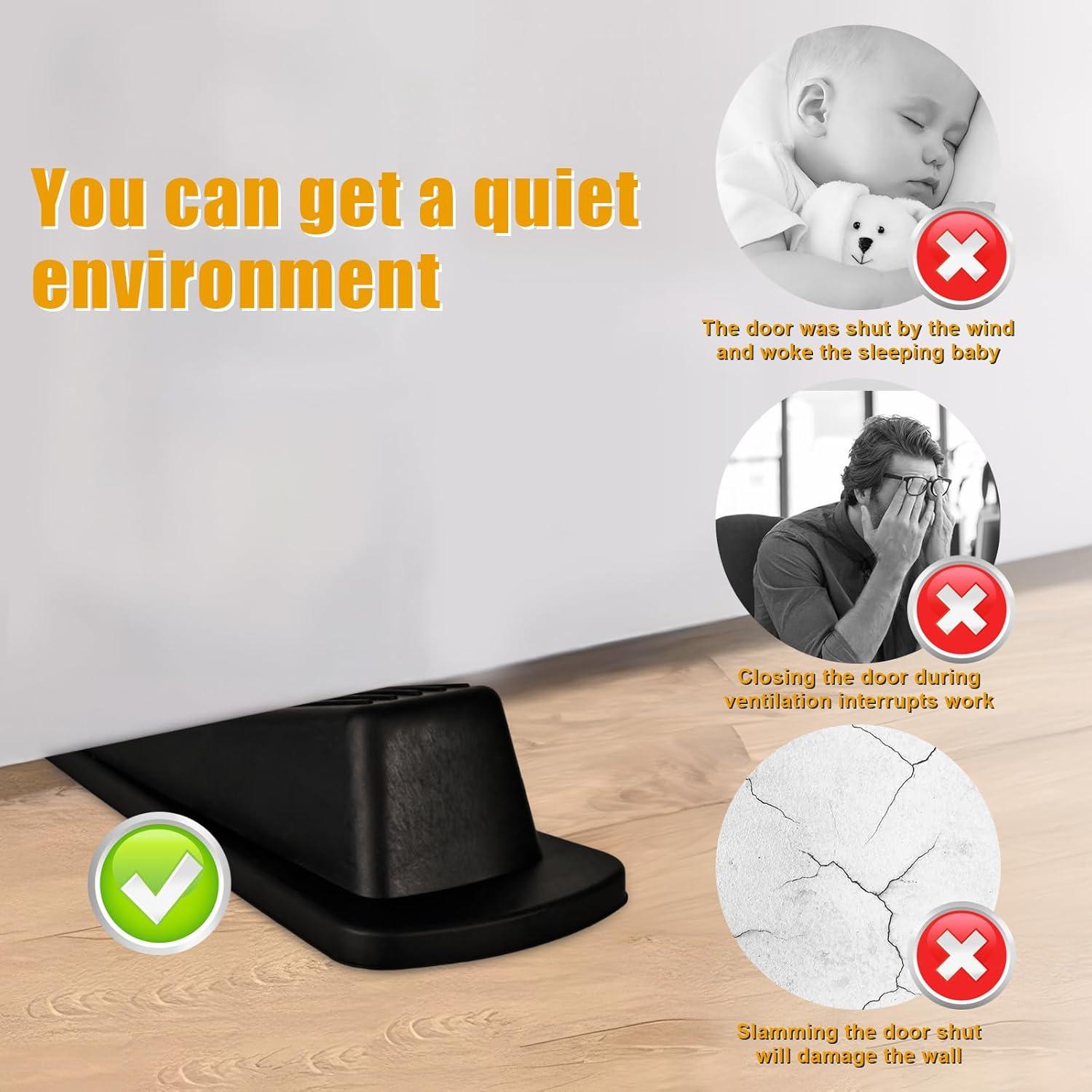 Topes de Puerta de Goma AZRDXSD 2 Pcs para Baldosas y Madera