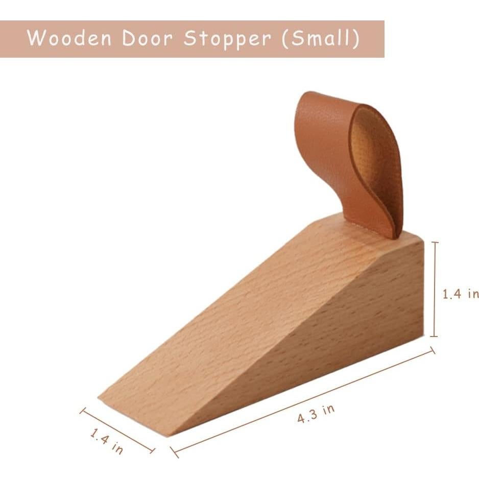 Tope de Puerta de Madera Antideslizante Koofull 2 Pcs