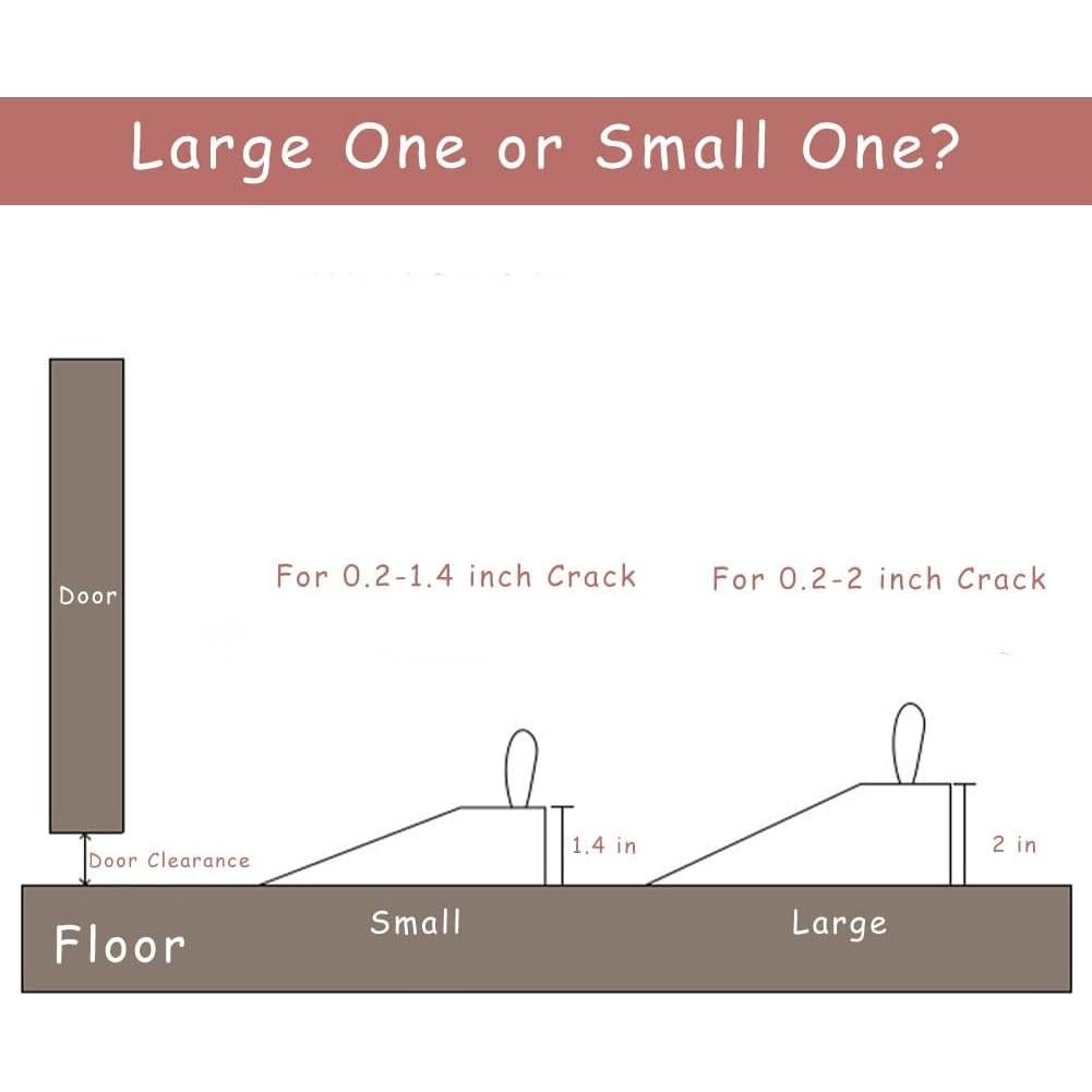 Tope de Puerta de Madera Antideslizante Koofull 2 Pcs