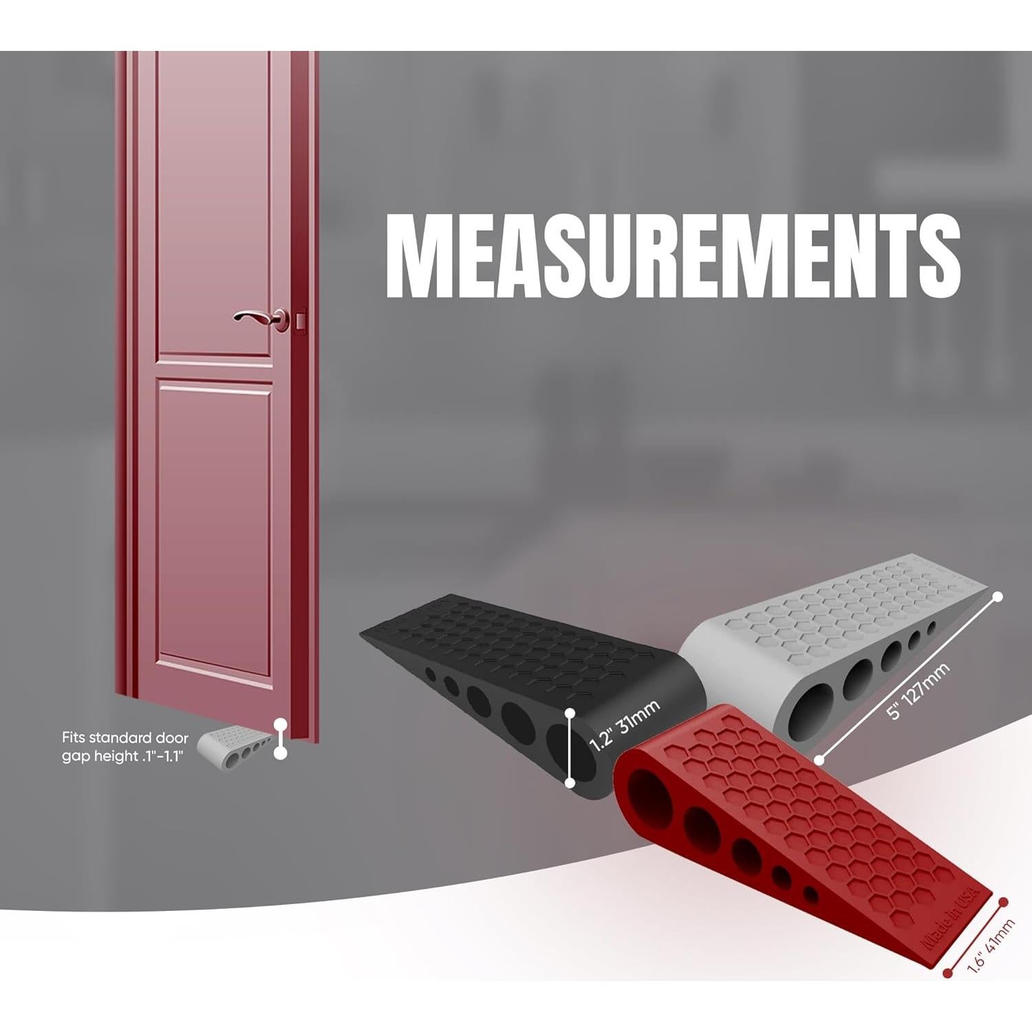 Topes de puerta de goma Suspension Dudes 2-pack gris panal