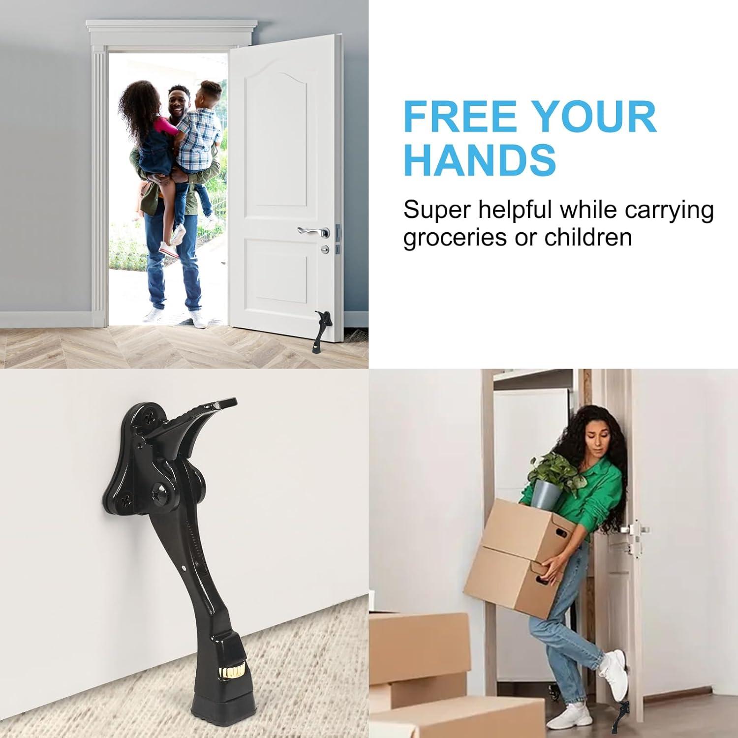 Tope de puerta ajustable ENYZTBI negro 10.16 cm alta resistencia