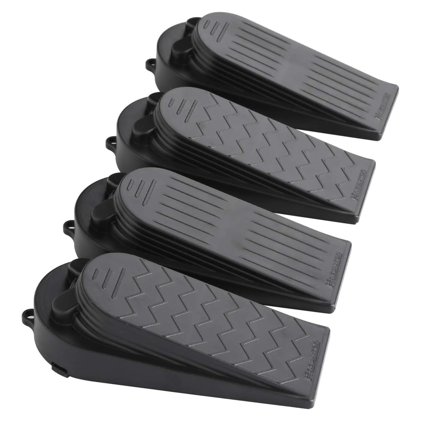 Juego de 4 Tapones de Puerta Newkiton Antideslizantes Negro