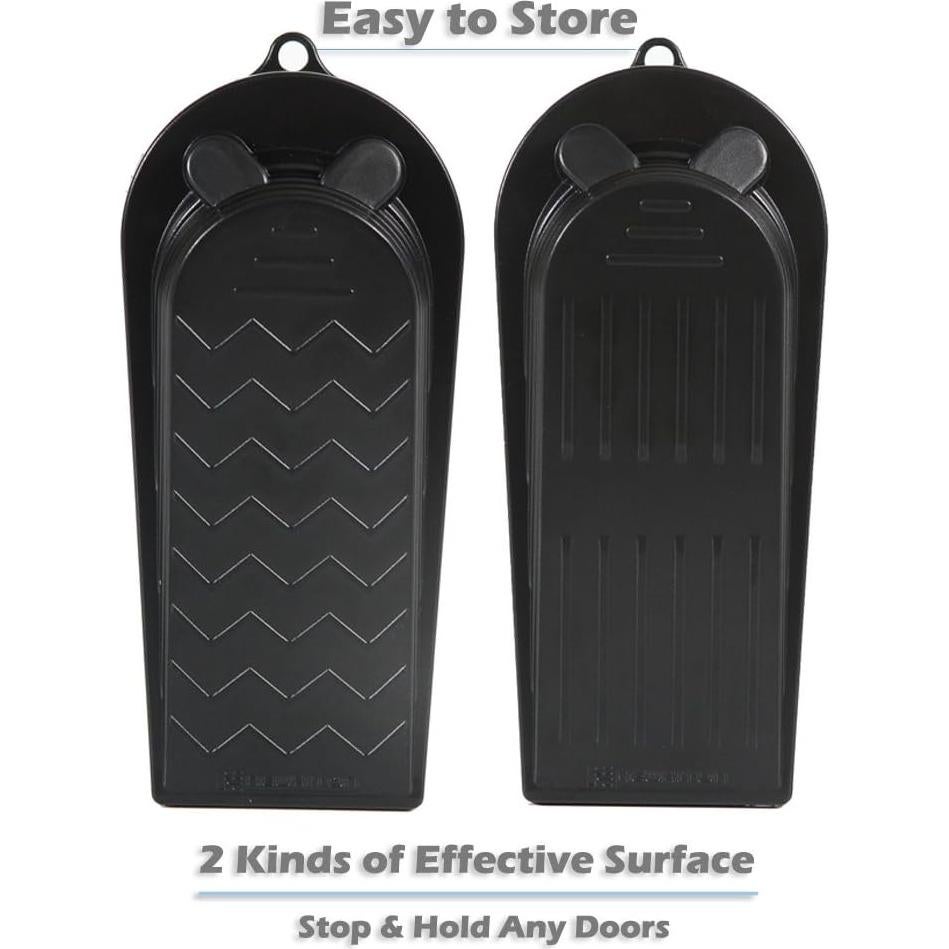 Juego de 4 Tapones de Puerta Newkiton Antideslizantes Negro