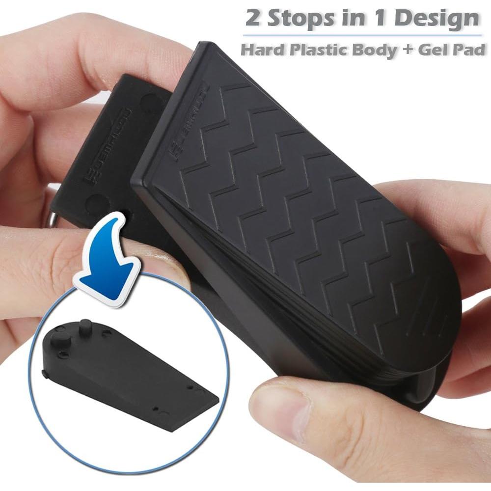 Juego de 4 Tapones de Puerta Newkiton Antideslizantes Negro