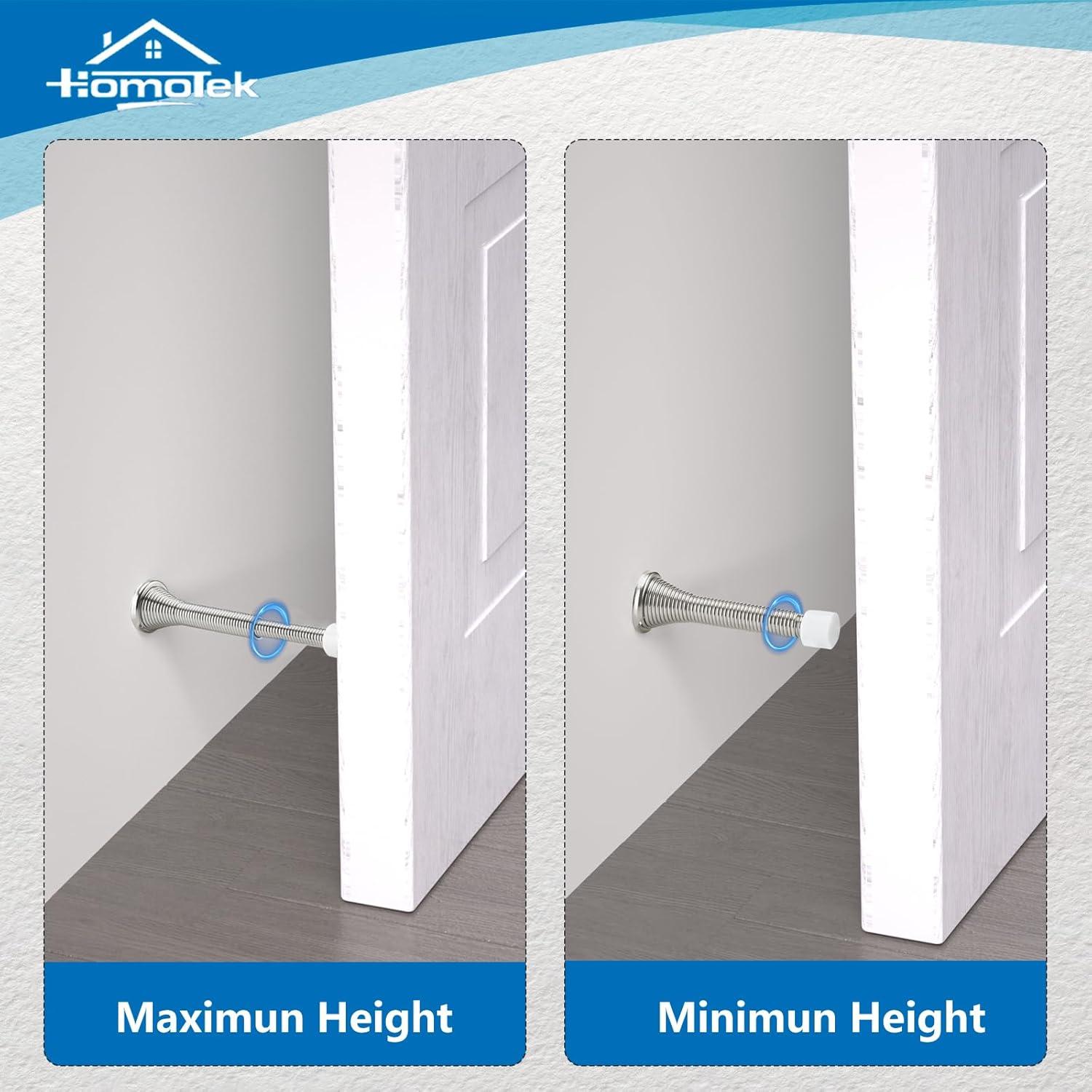 Topes de Puerta Telescópicos HOMOTEK 2 Piezas Níquel Satinado