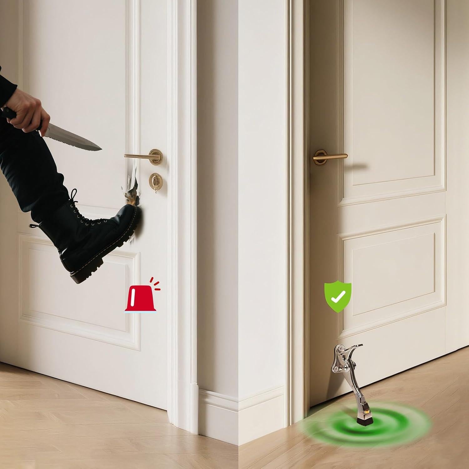 Tope de Puerta GoldPig 2 Paquetes Niquel Satinado 10.16cm