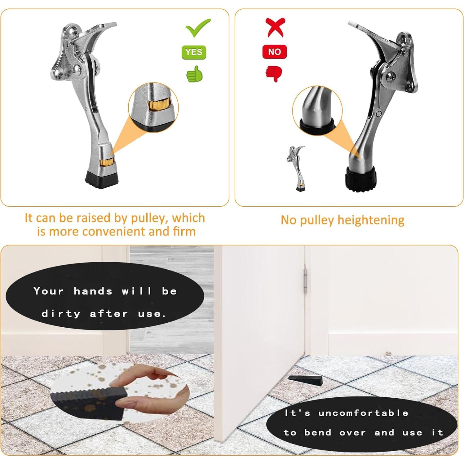 Tope de Puerta GoldPig 2 Paquetes Niquel Satinado 10.16cm