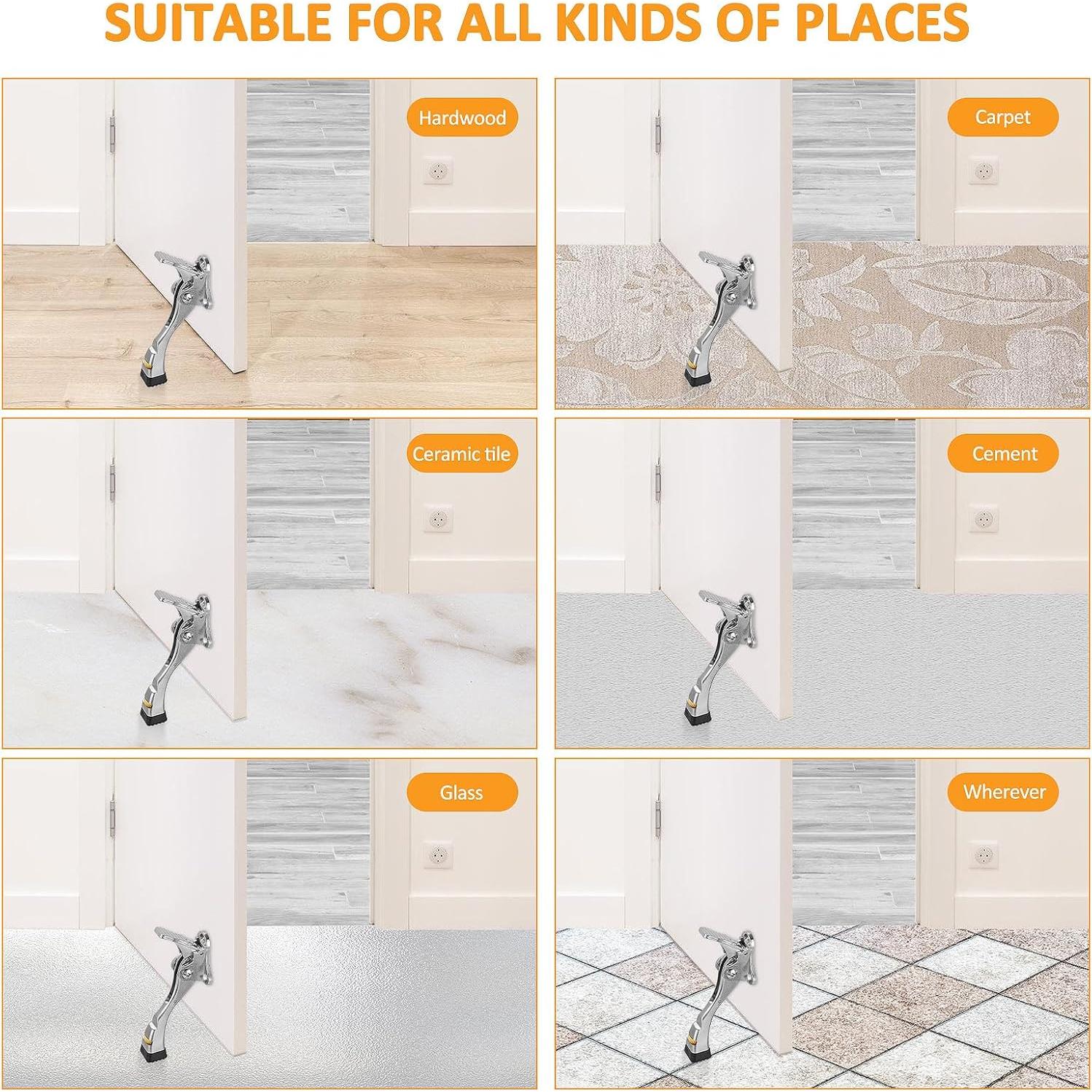 Tope de Puerta GoldPig 2 Paquetes Niquel Satinado 10.16cm