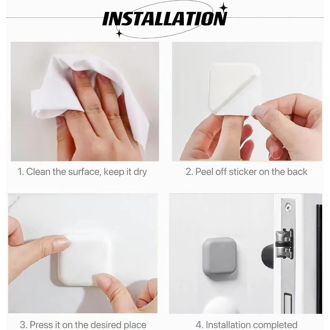 Protectores de Pared para Puerta Symsept 6 Pcs Silicona