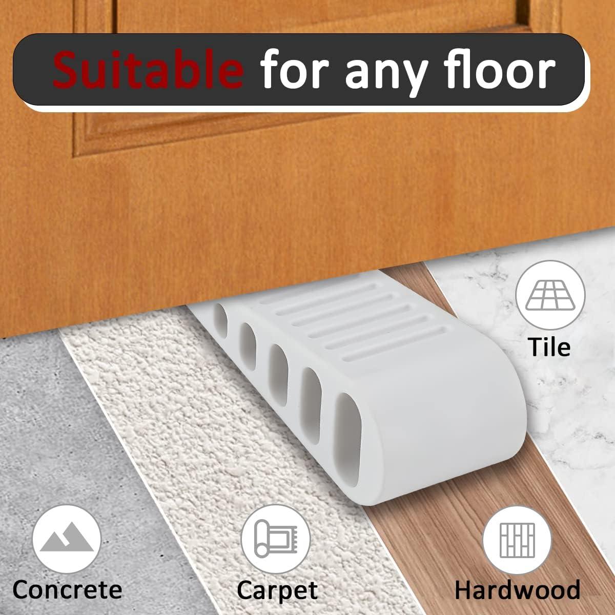 Cuña de Goma para Puerta JQK Blanca - Paquete de 2 Unidades