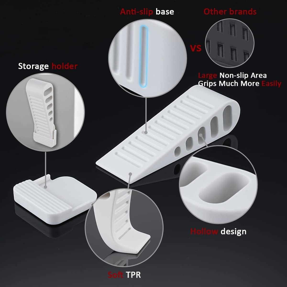 Cuña de Goma para Puerta JQK Blanca - Paquete de 2 Unidades