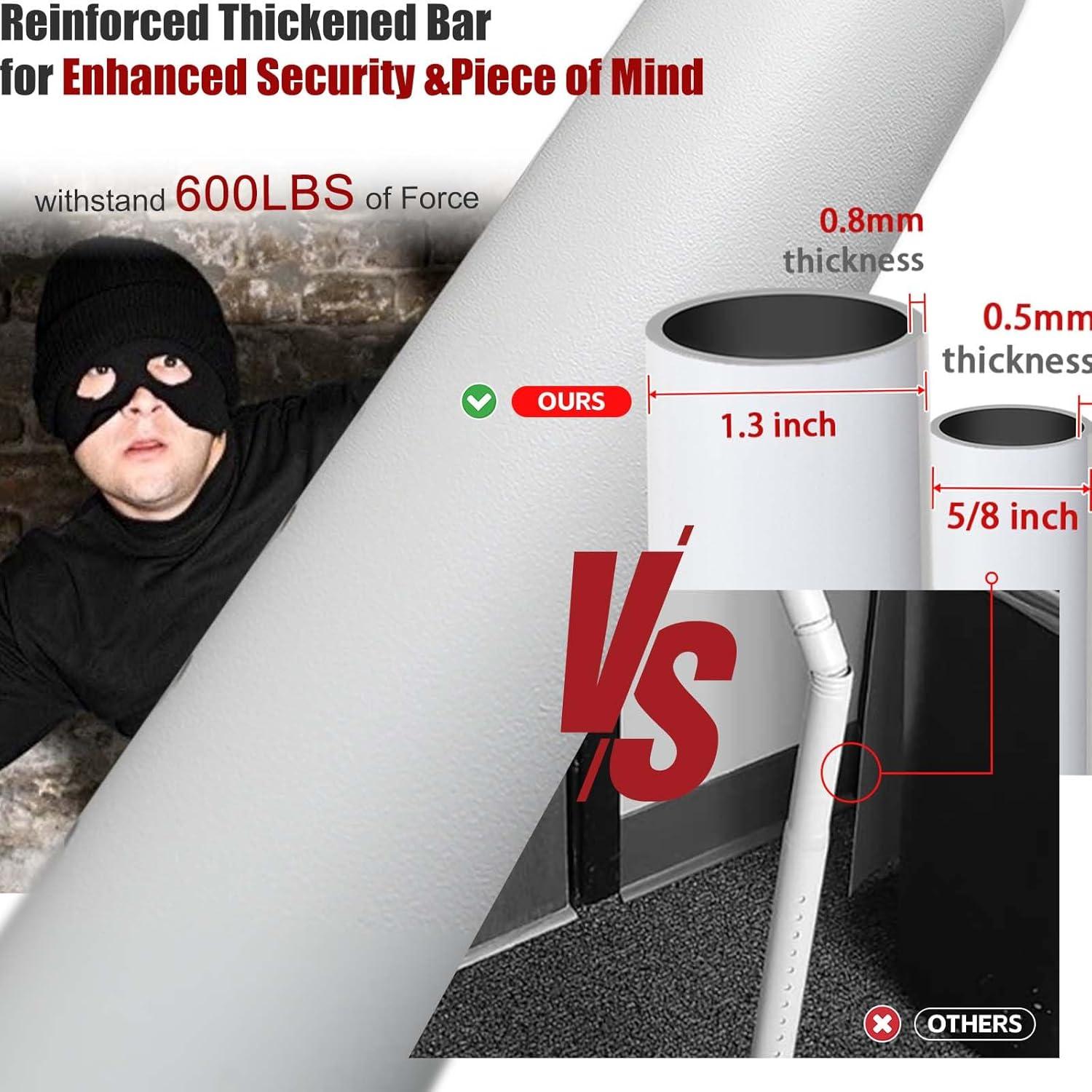 Barra de Seguridad Ajustable Wefaith 600LB para Puertas