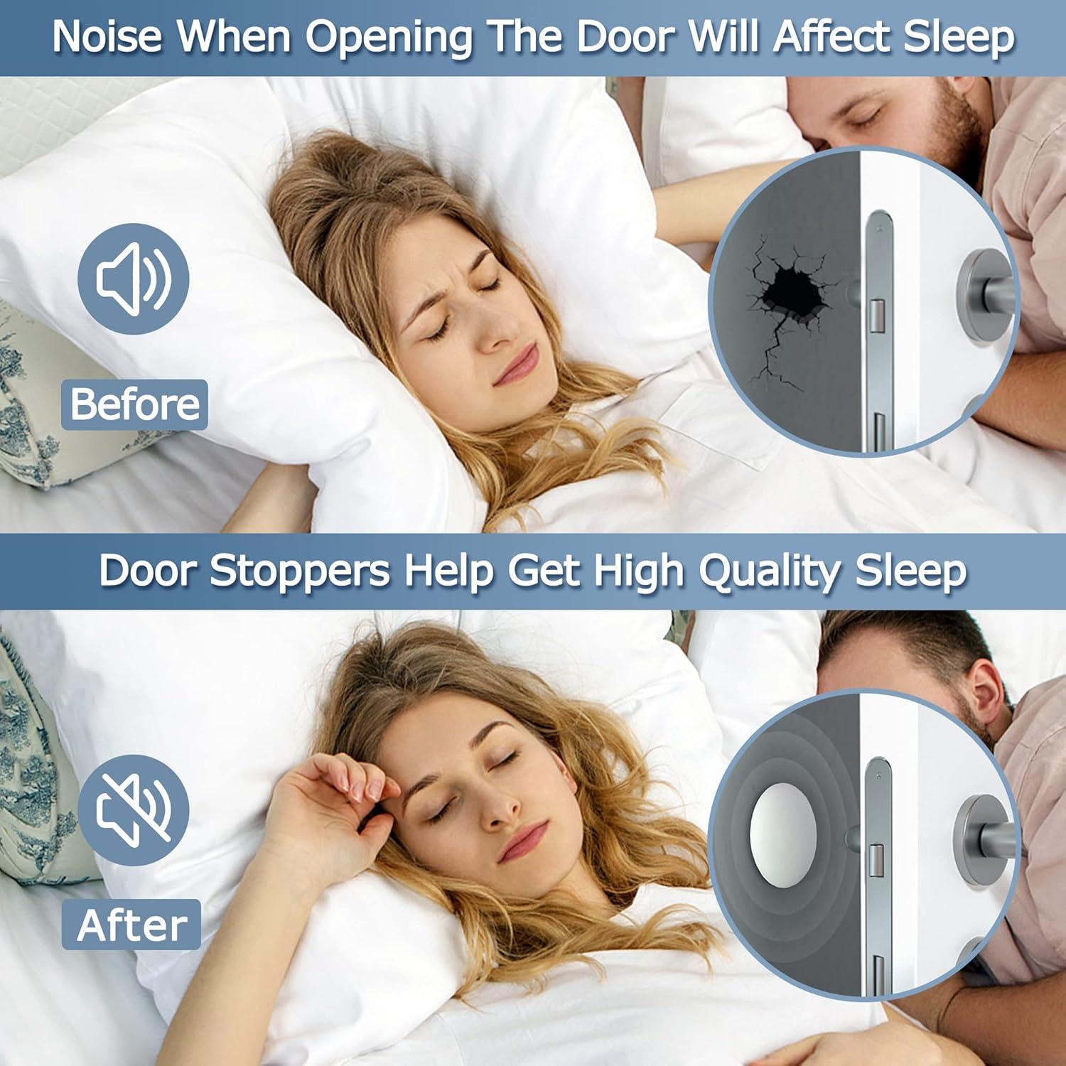 Topes de Puerta XoYoZo Silicona 4.5cm Redondo Blanco