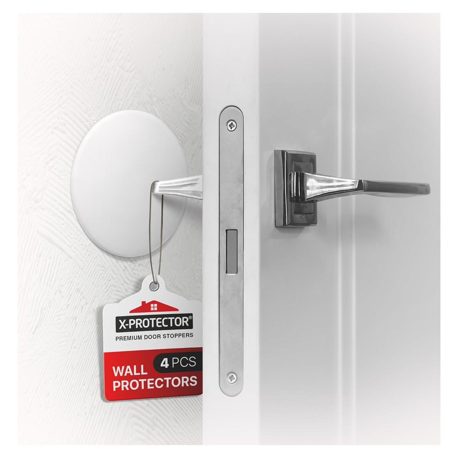 Topes de Puerta X-Protector 8 cm - 4 Piezas Silicona Blanca