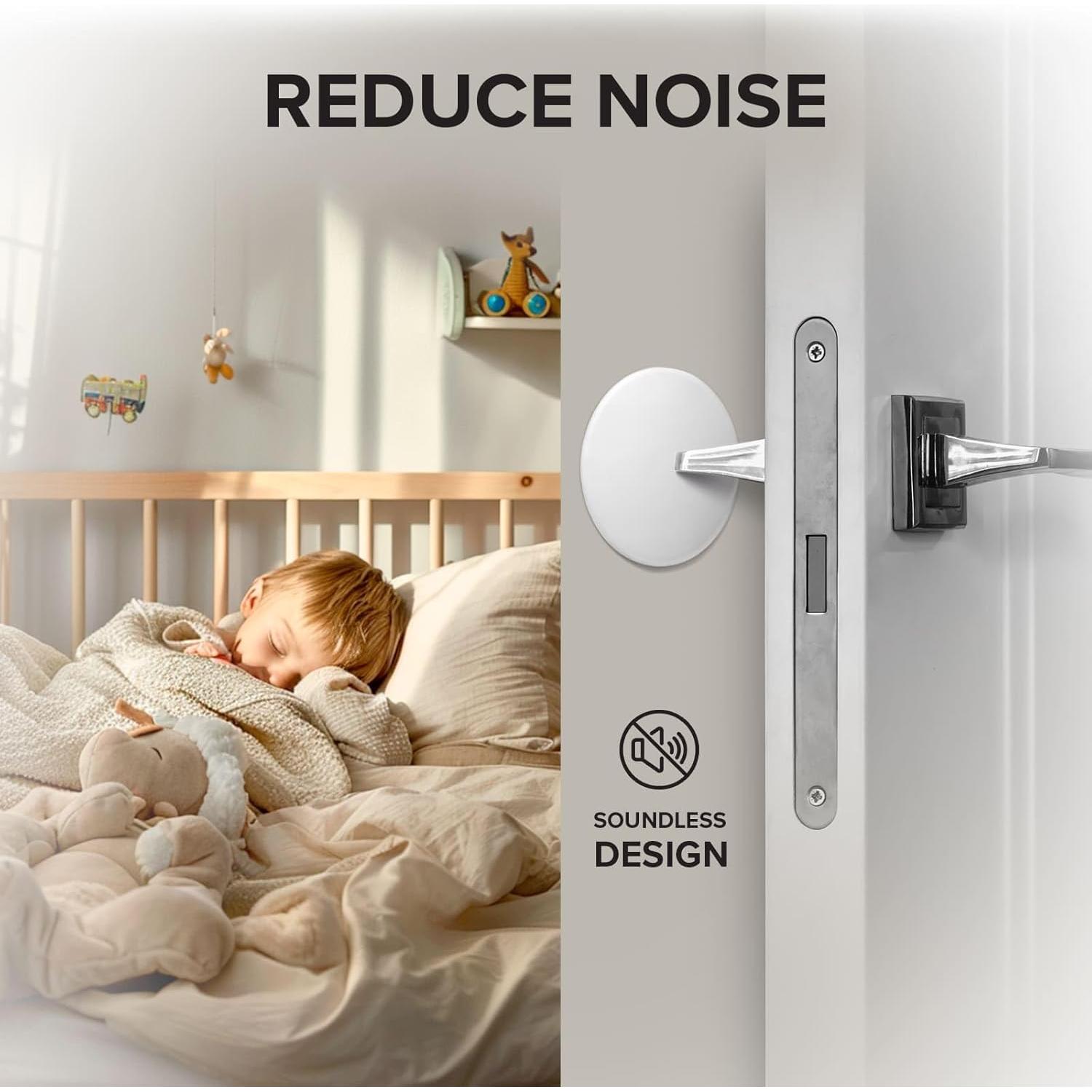 Topes de Puerta X-Protector 8 cm - 4 Piezas Silicona Blanca