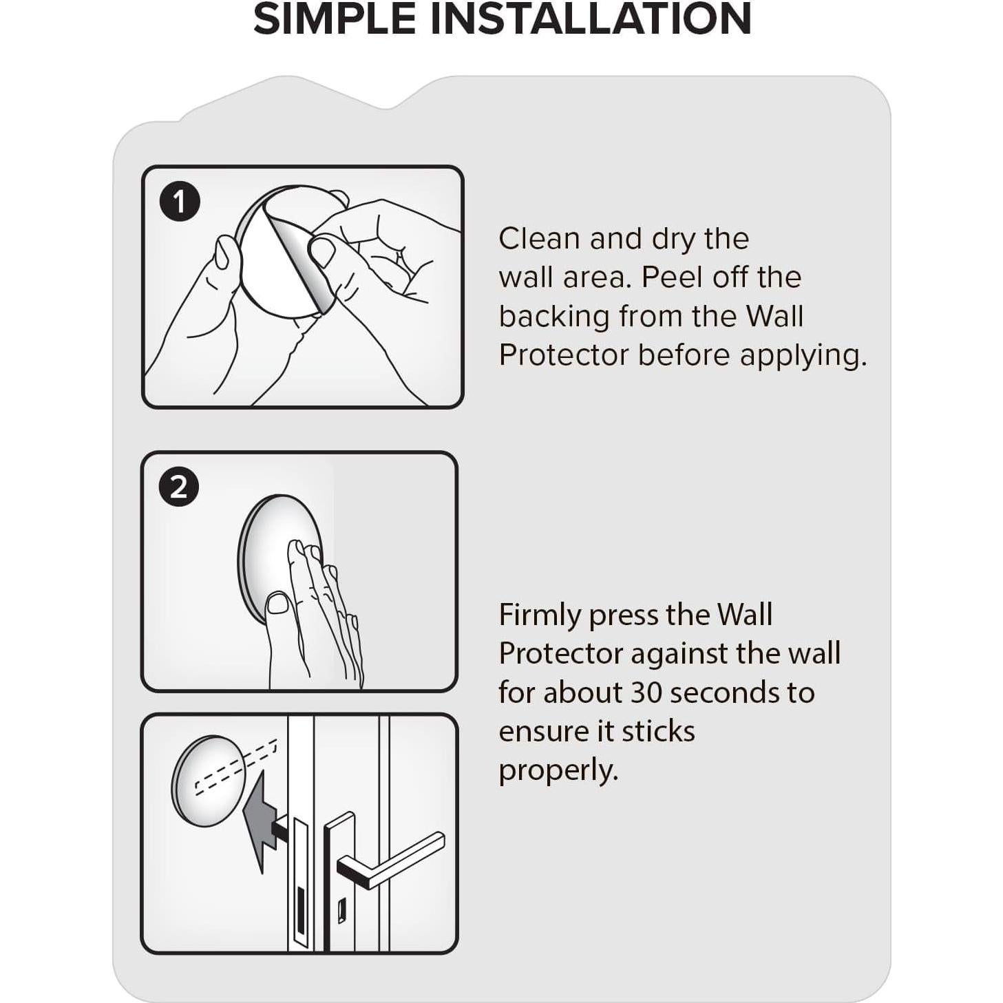 Topes de Puerta X-Protector 8 cm - 4 Piezas Silicona Blanca