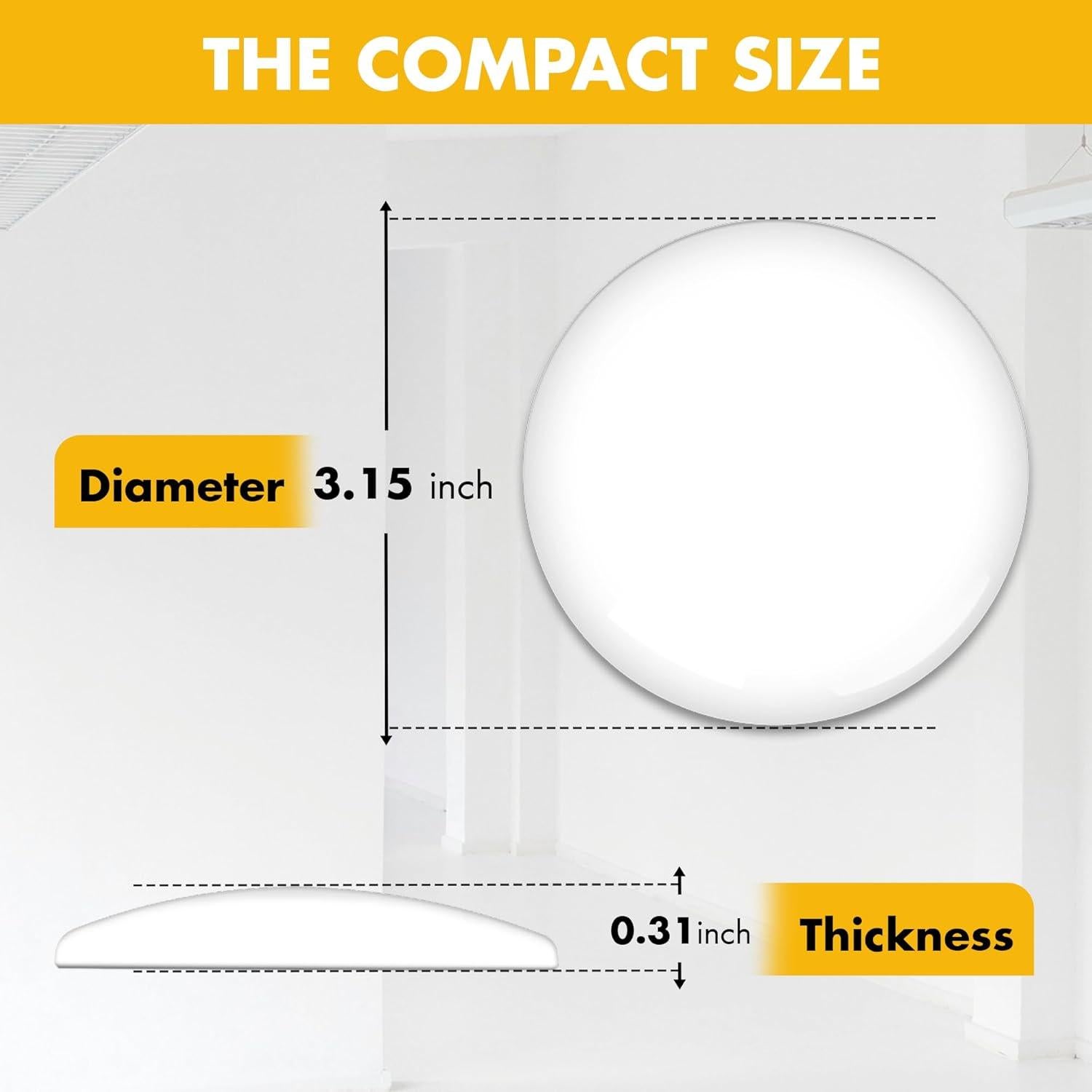 Topes de puerta Afixers blancos autoadhesivos 4 unidades 7.62 cm