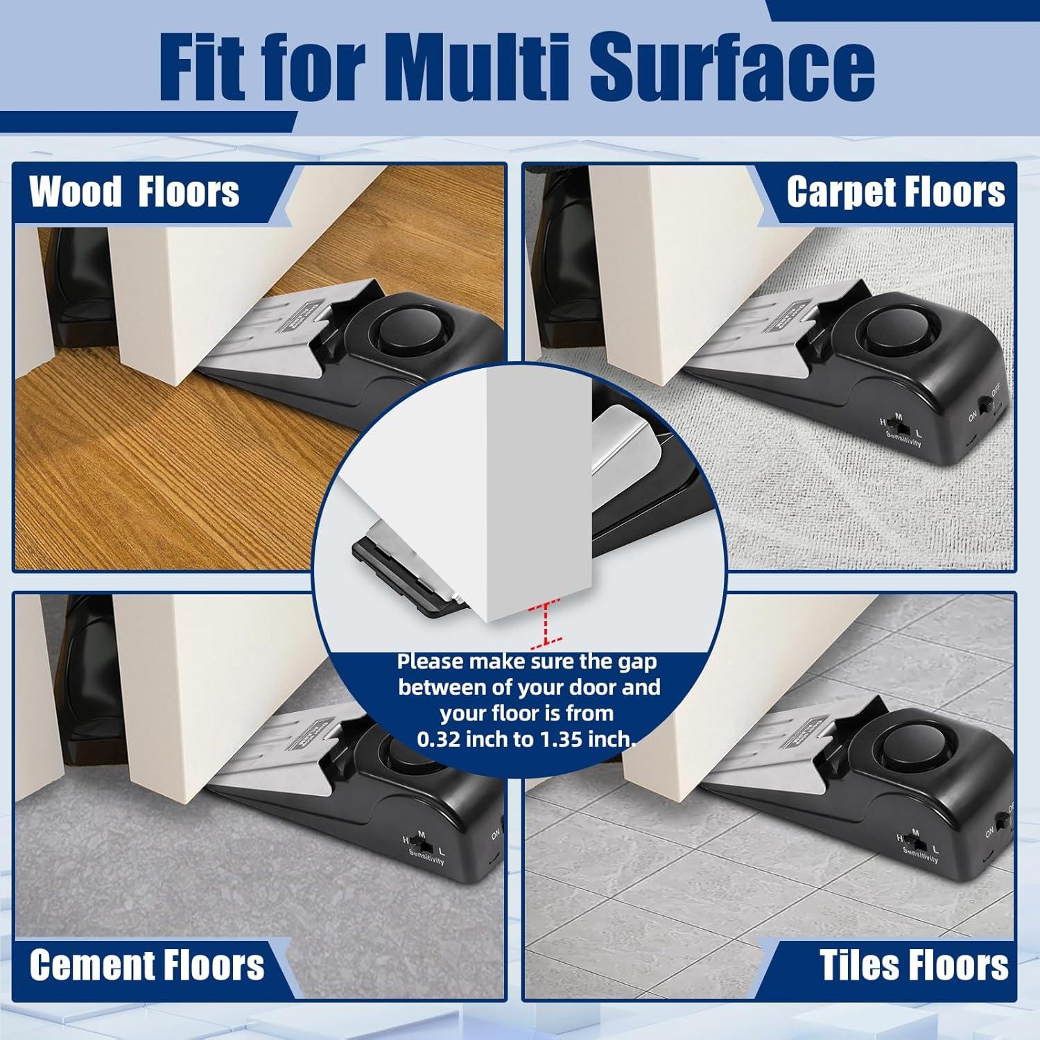 Alarma de Tope de Puerta TOWODE 2 Paquete 120 dB Seguridad