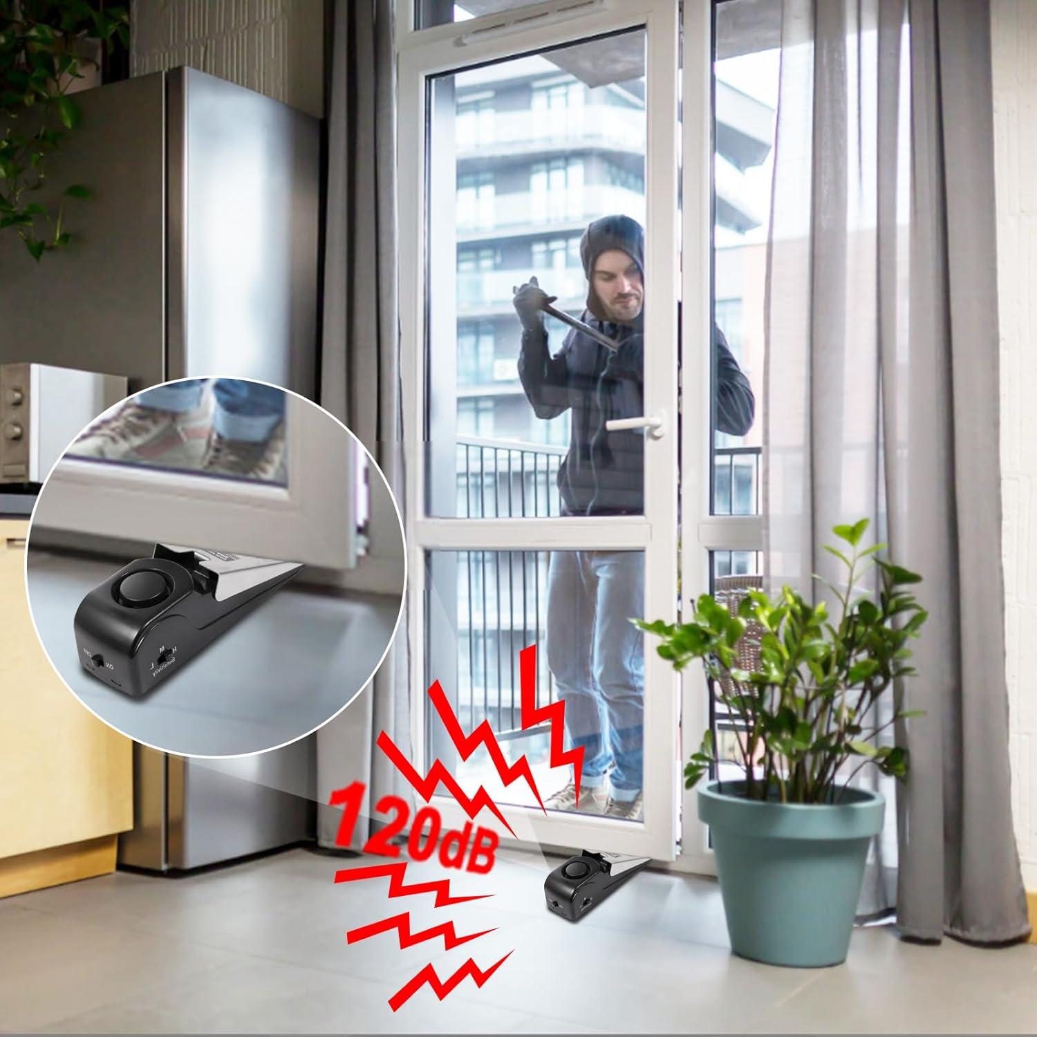 Alarma de Tope de Puerta TOWODE 2 Paquete 120 dB Seguridad