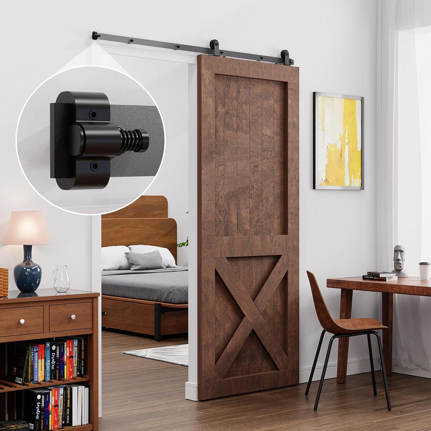 Tope de Puerta de Granero AONAYIOA Ajustable 2 Piezas Aluminio