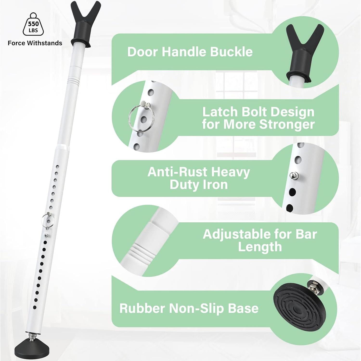 Barra de Seguridad Ajustable YeYeBest 71-114 cm para Puertas