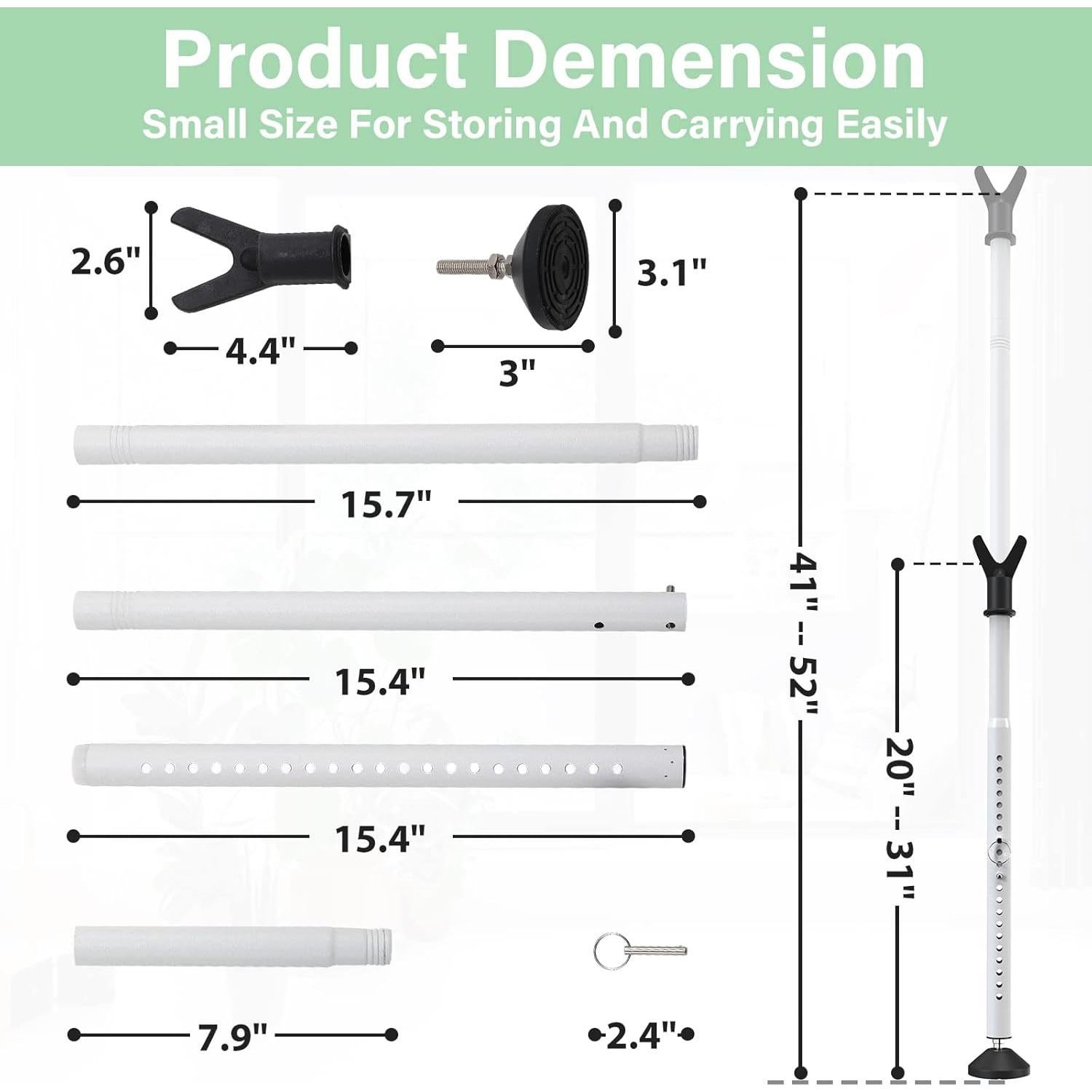 Barra de Seguridad Ajustable YeYeBest 71-114 cm para Puertas