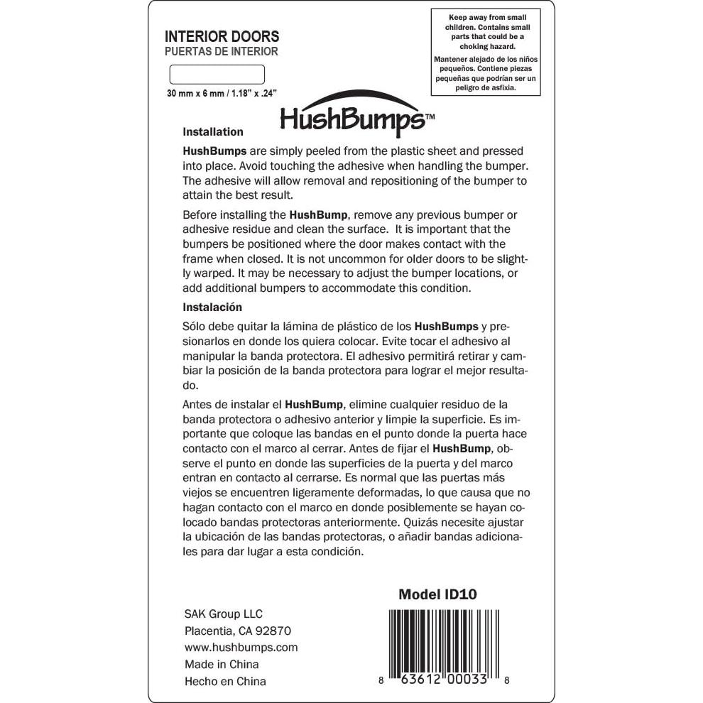 HushBumps Parachoques Silenciosos para Puertas Interiores - 30 Piezas