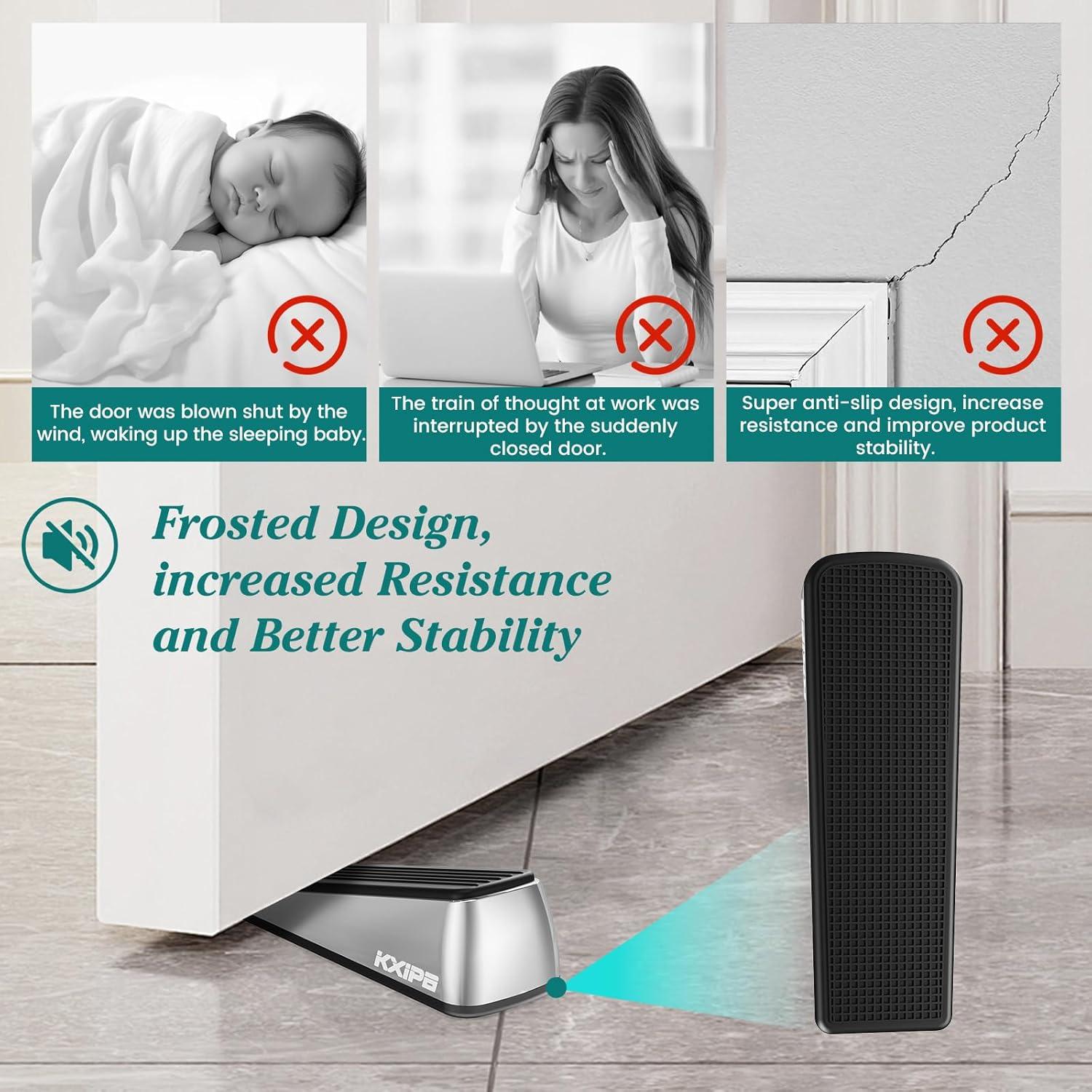 2 Cuñas de Puerta KXIPB de Zinc Bronce 11.5 cm Alta Resistencia