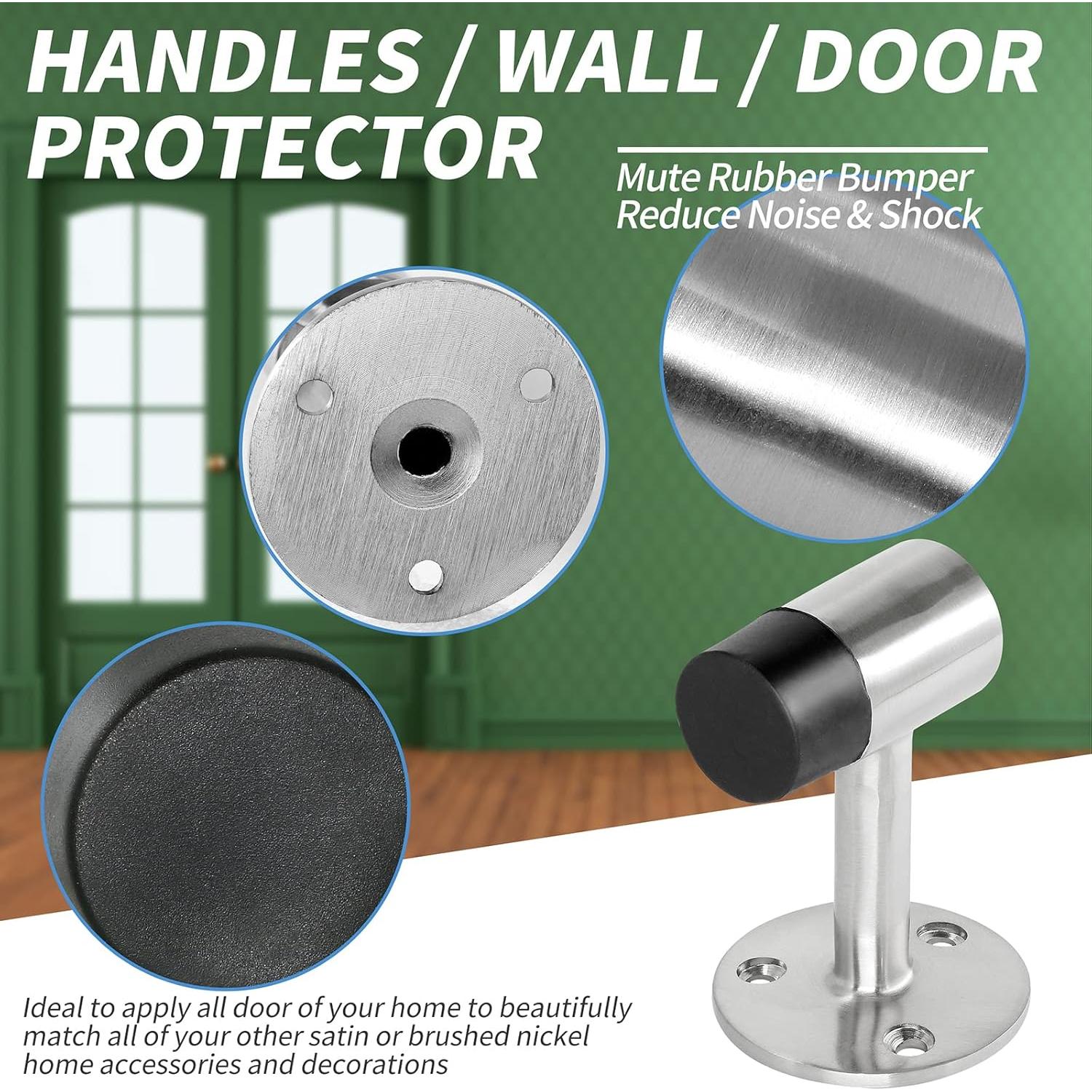 Tope de puerta Masendelk acero inoxidable cepillado 75 mm