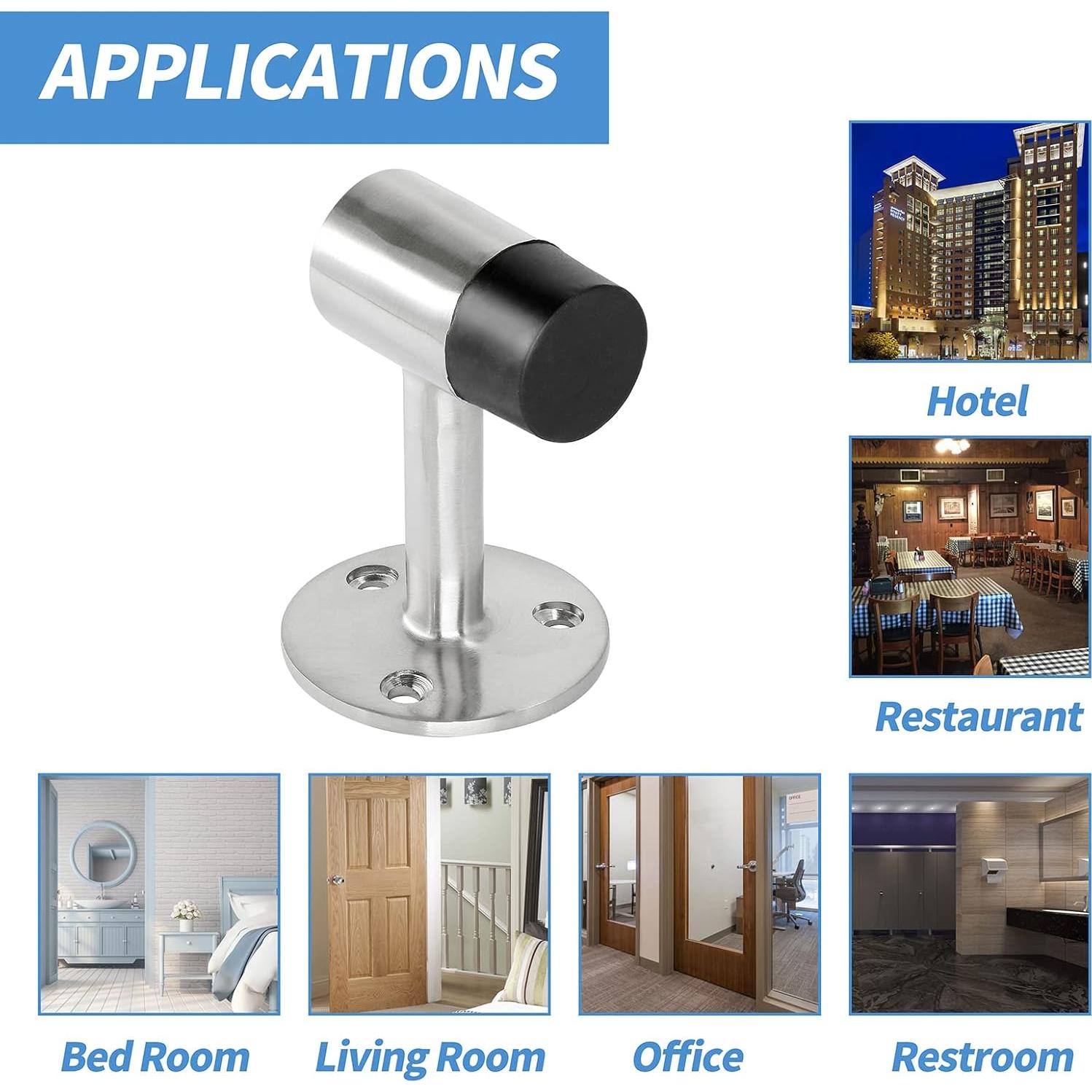 Tope de puerta Masendelk acero inoxidable cepillado 75 mm