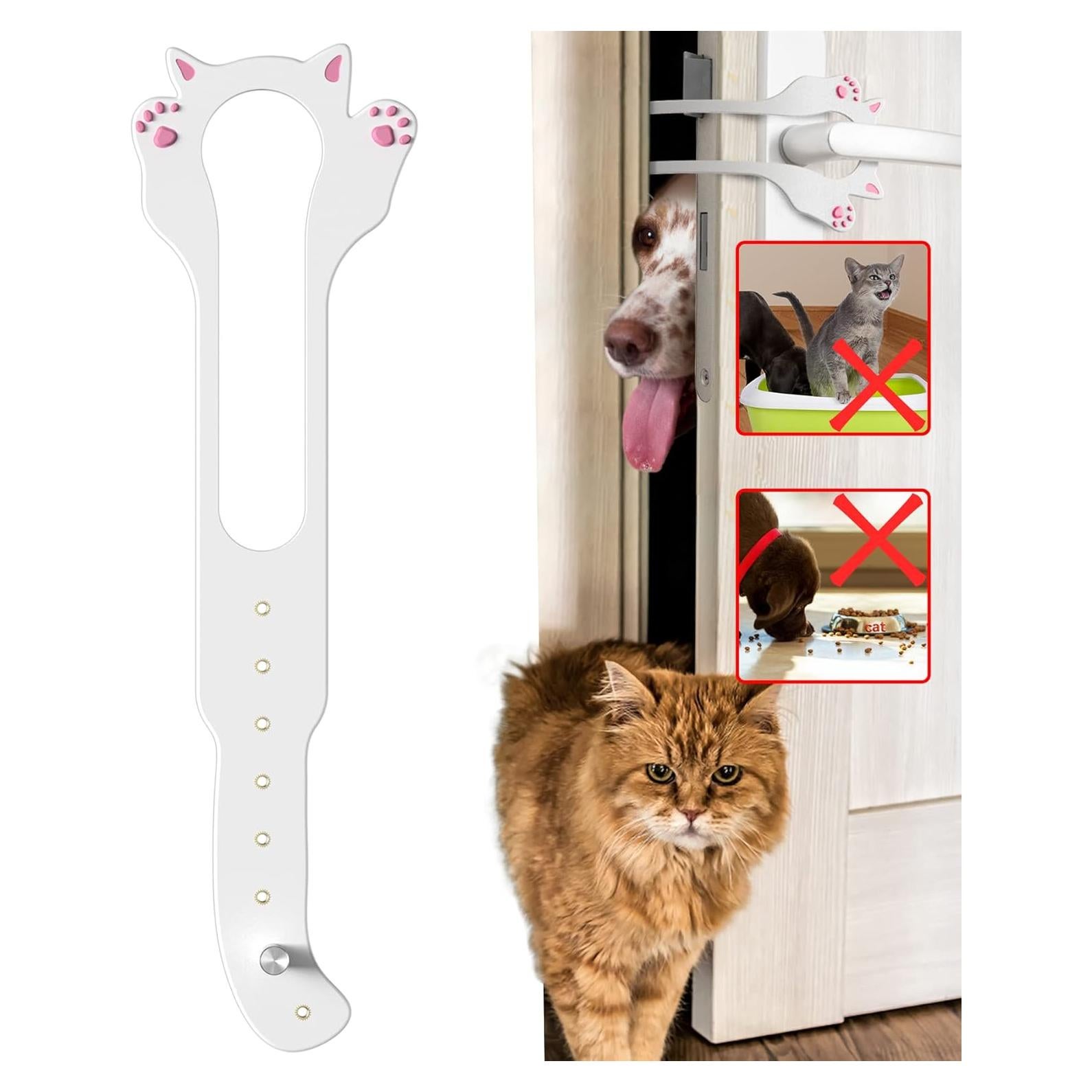 Soporte de puerta para gato Elilier ajustable 3.81-20.32 cm