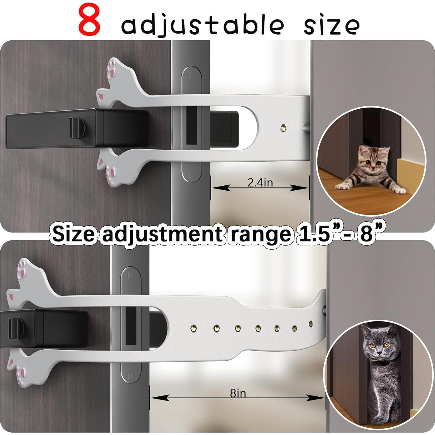 Soporte de puerta para gato Elilier ajustable 3.81-20.32 cm