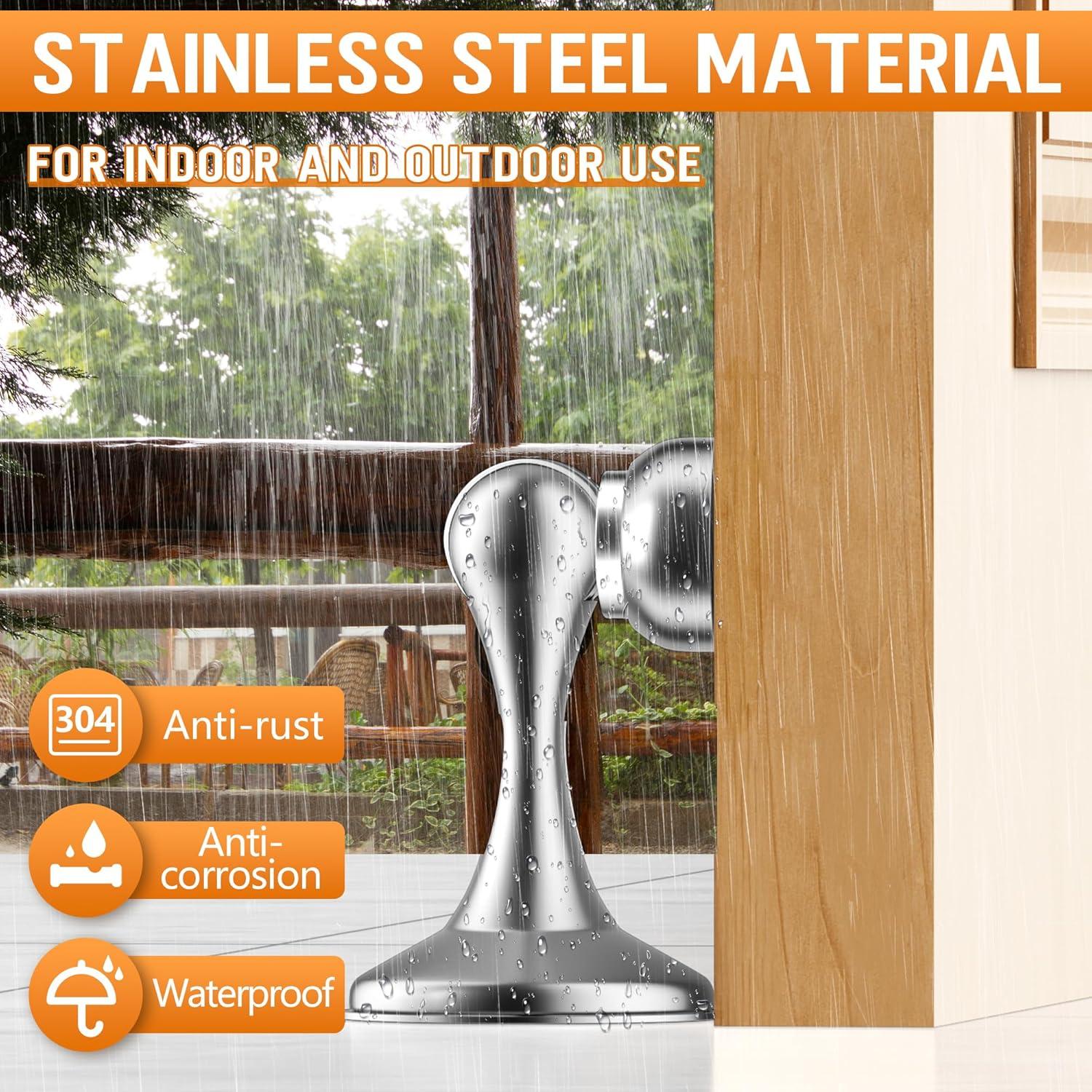 Parada de Puertas Magnética Crosize 2 Paquete Acero Inoxidable