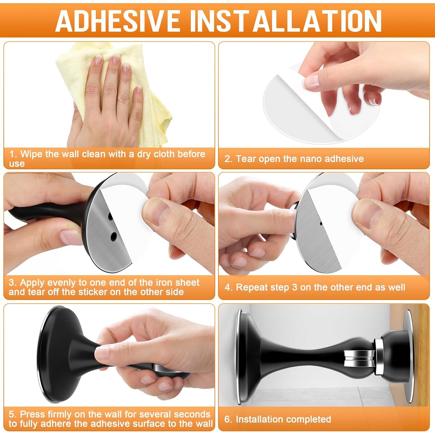 Parada de Puertas Magnética Crosize 2 Paquete Acero Inoxidable