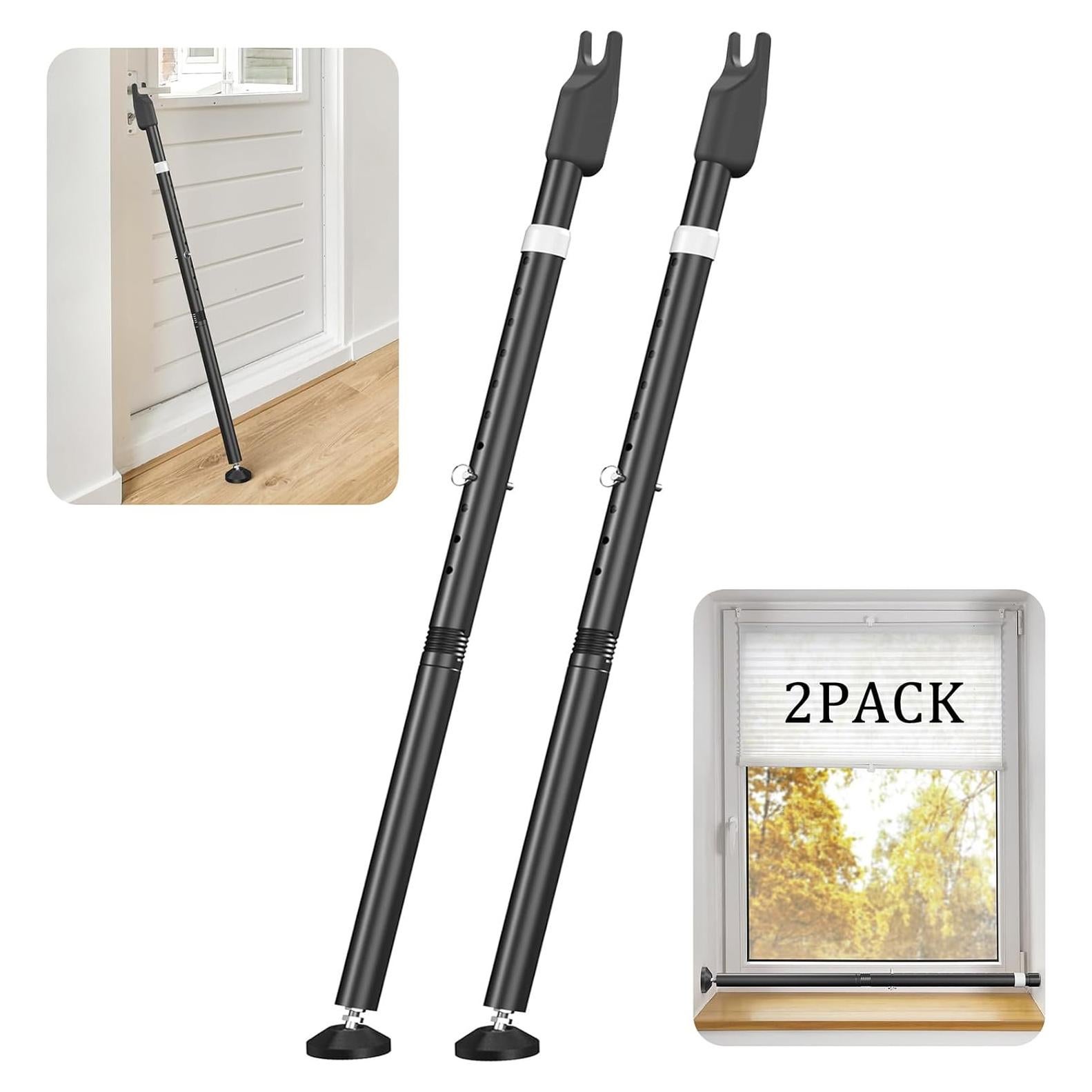 Barra de Seguridad CZMIYRPY para Puertas Deslizantes 2 en 1 Negro