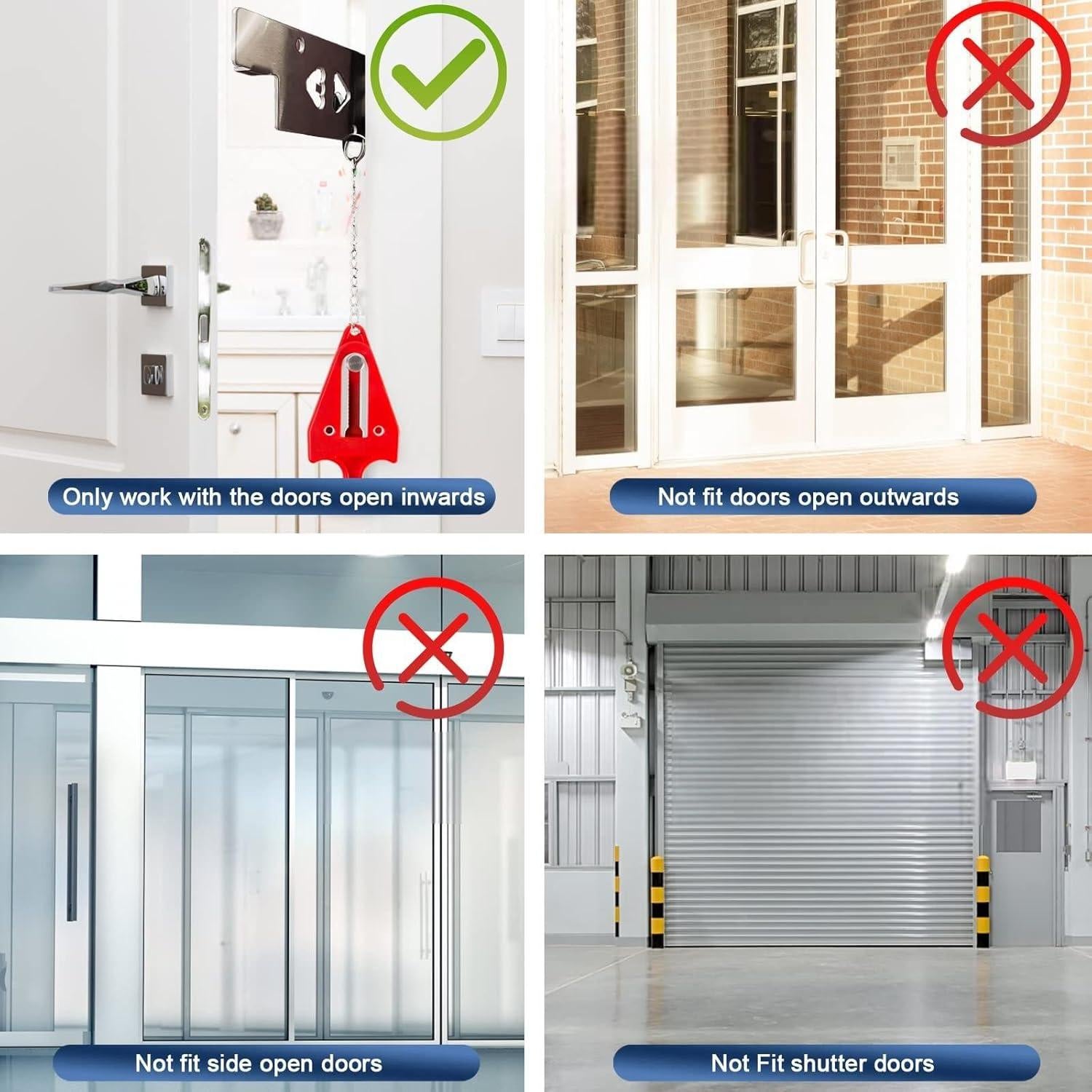 Alarma de Puerta KERUI con Cerradura Portátil 120 dB