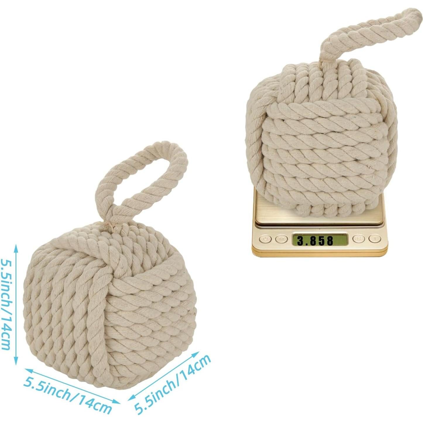 Tope de Puerta Acrux7 2 Piezas Cuadrado Yute 14x14 cm