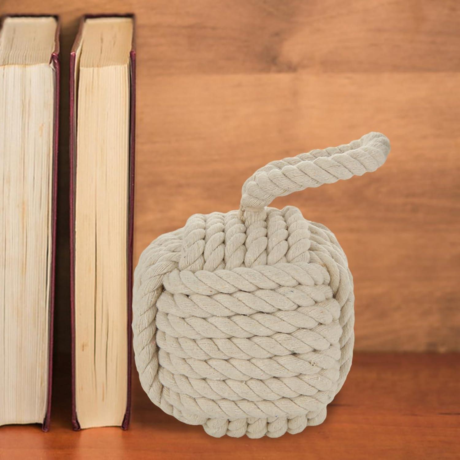 Tope de Puerta Acrux7 2 Piezas Cuadrado Yute 14x14 cm