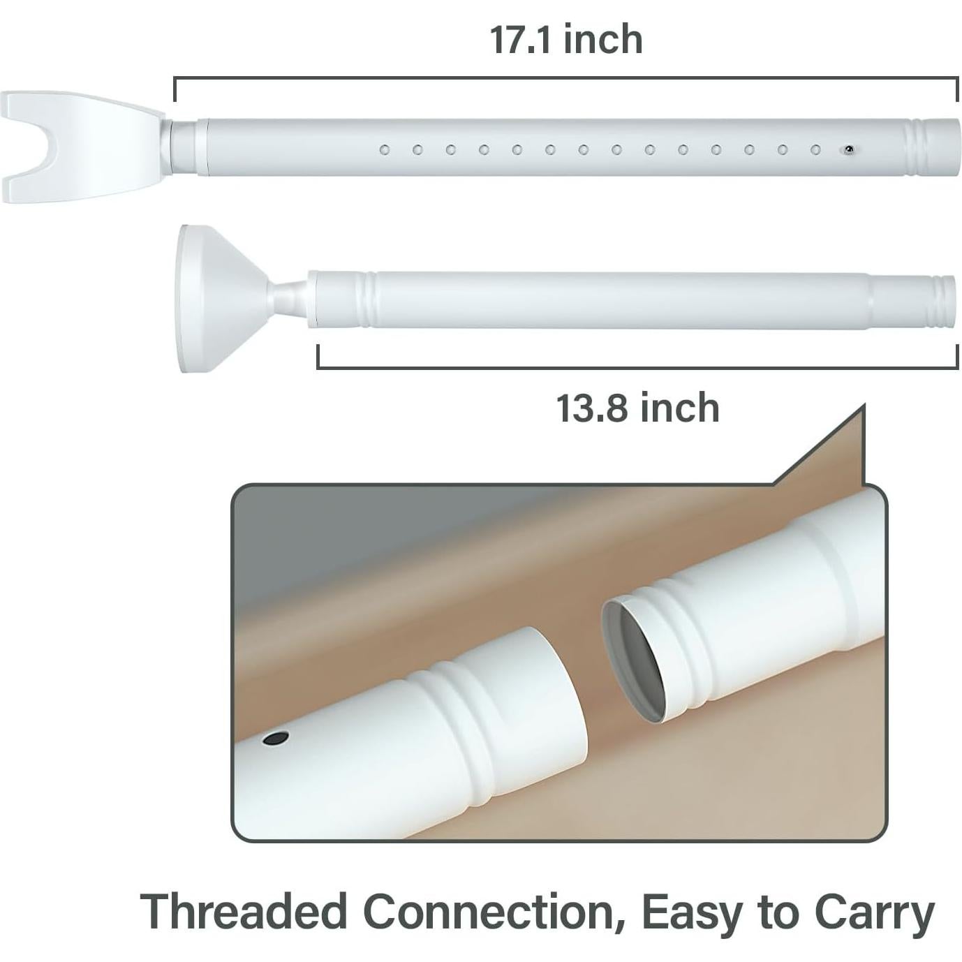 Barra de Seguridad de Puerta Aglaiprty S-B-2 Ajustable Blanca