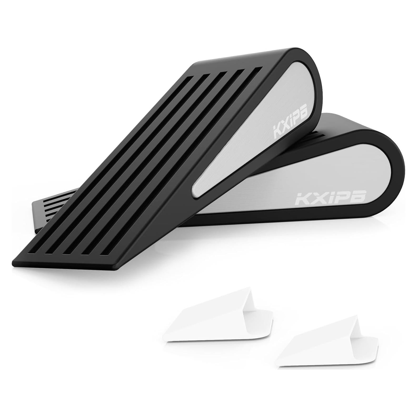 Paquete de 2 cuñas de goma KXIPB antideslizantes - Negro